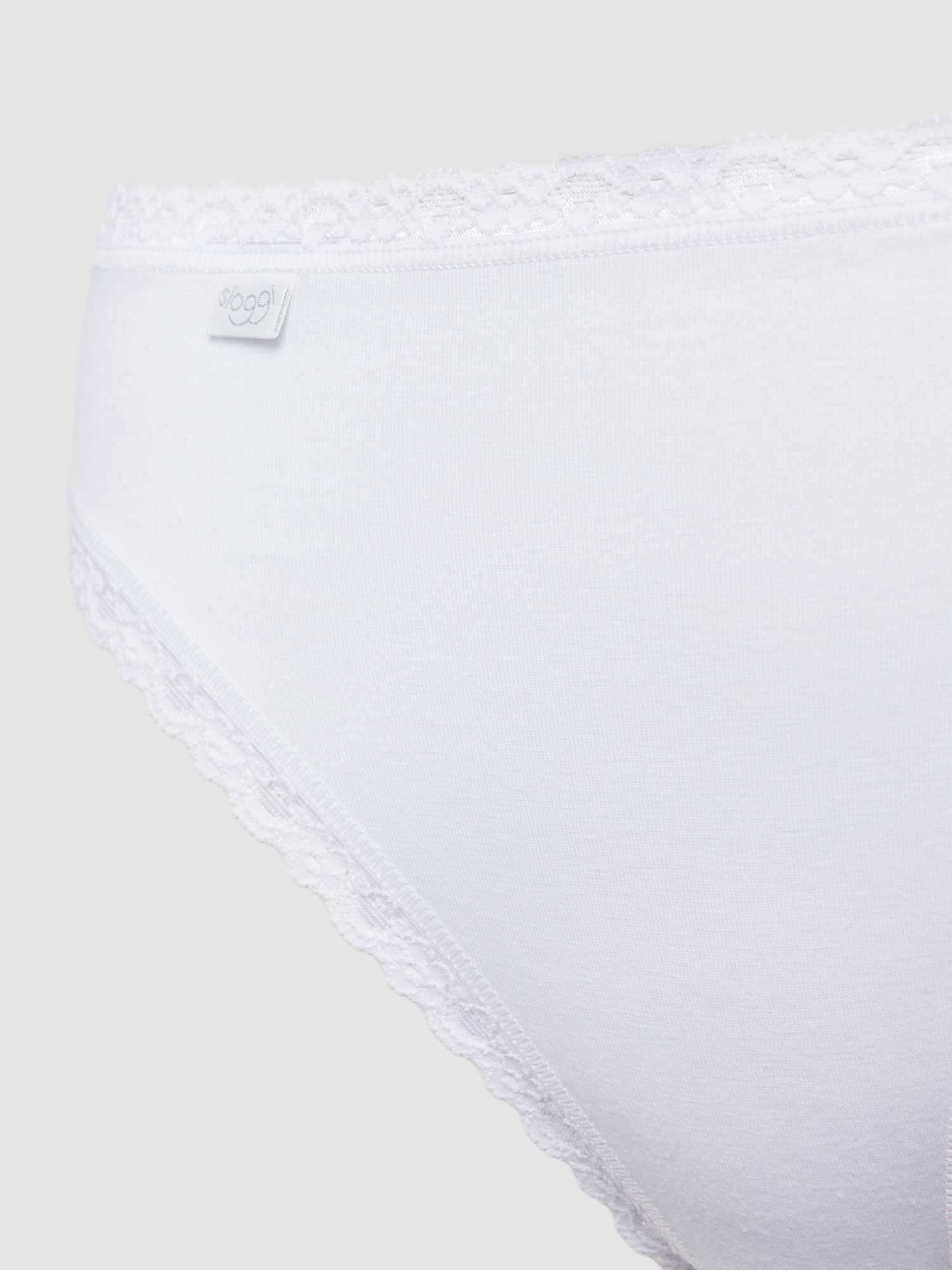 Sloggi Damen Weiß Tai-Höschen Aus Baumwolle Frau 24/7 Lace (X3) - Bild 3
