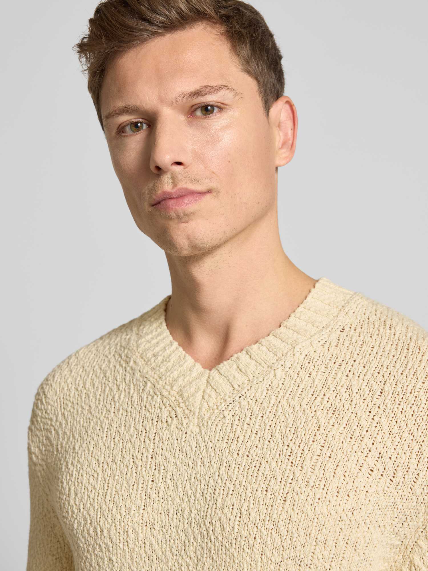 Selected Homme - Pullover - Baumwolle - L - Offwhite - Bild 4