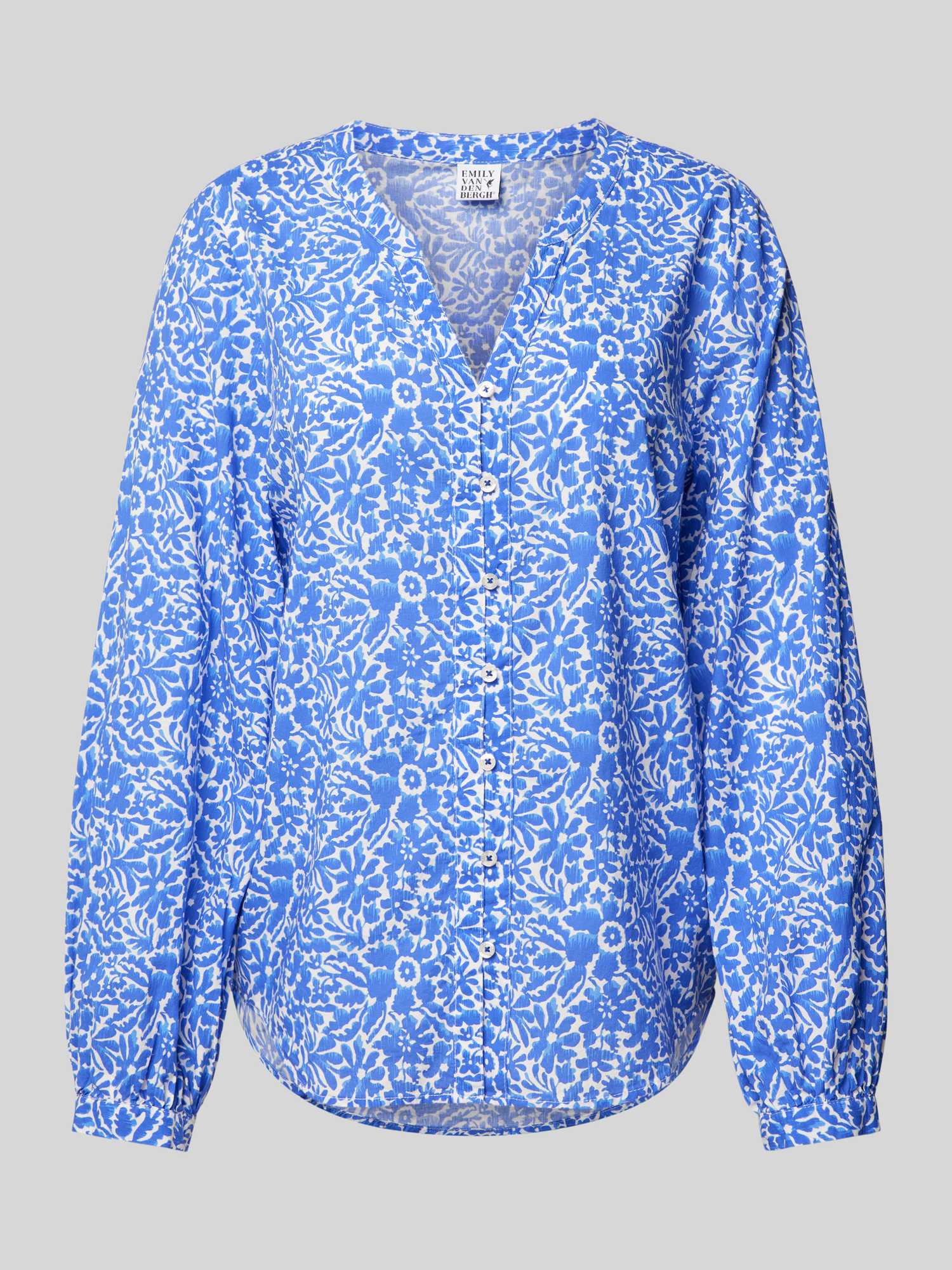 Regular fit blouse met ballonmouwen