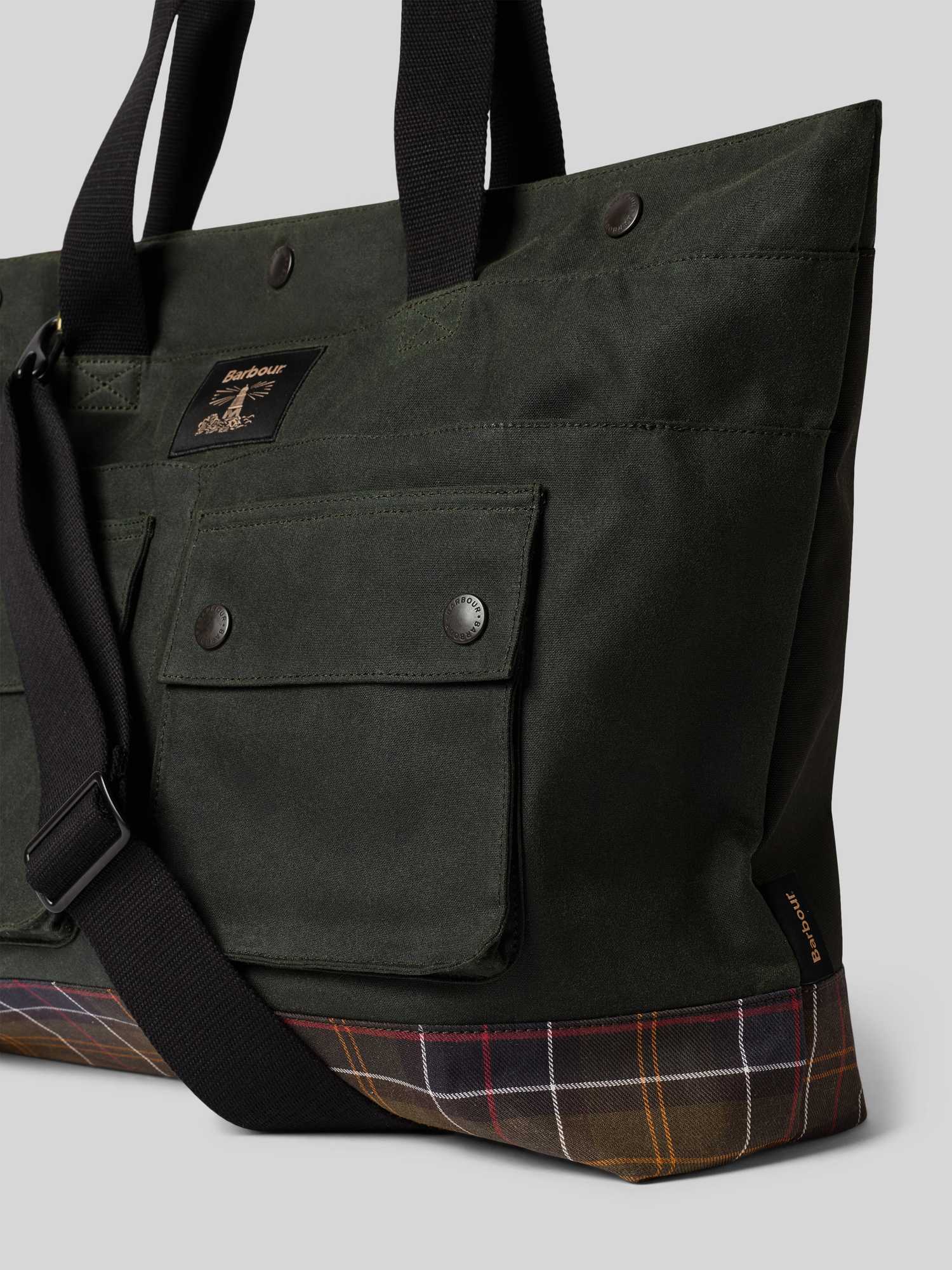 Barbour - Field Waxed Tote Bag - Bags - Unisex - Grün - One Size - Bild 5