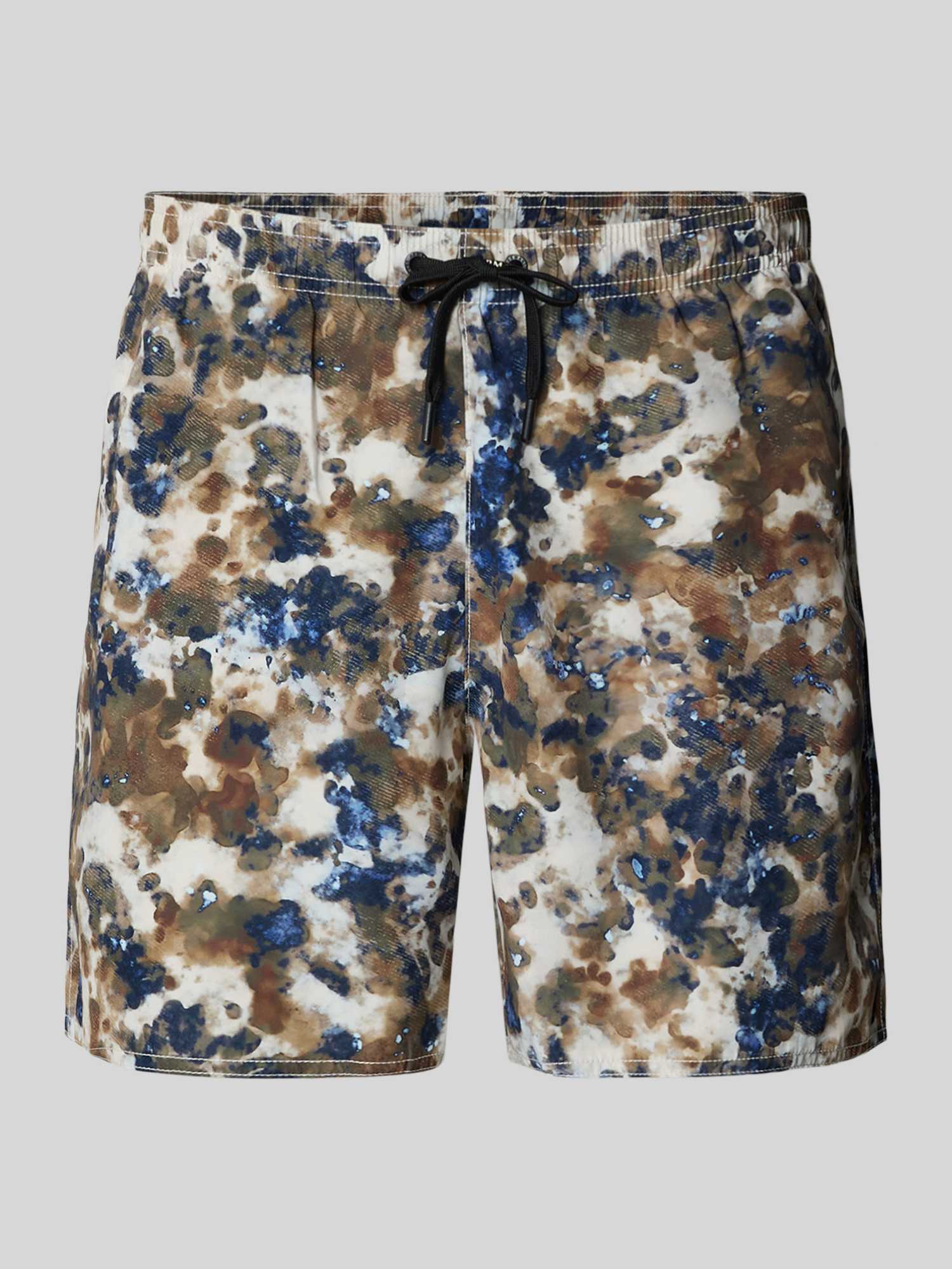 Armani Exchange Herren Beige Shorts Im Allover-Look Mit Elastischem Bund Klein