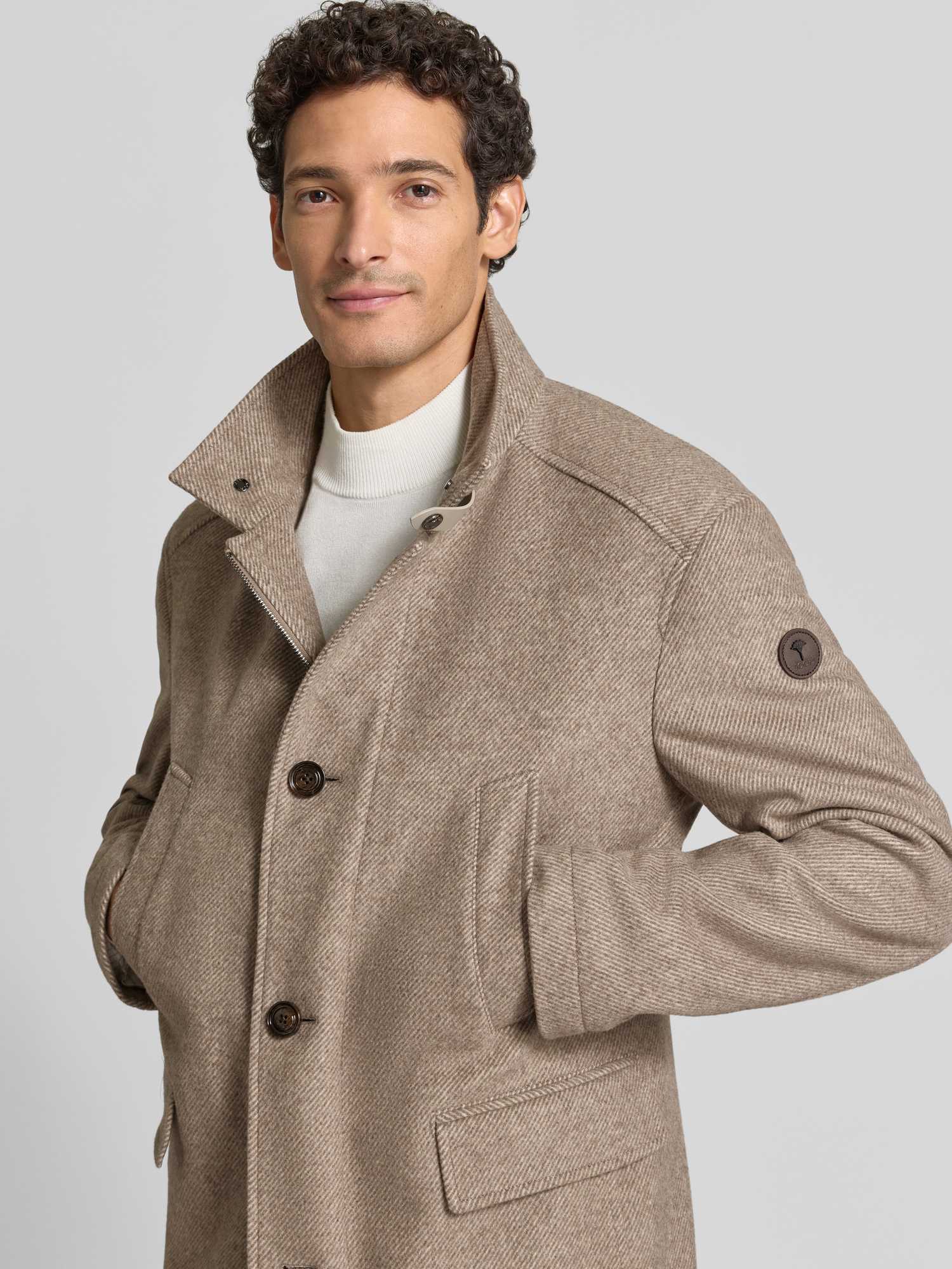 Joop! Herren Braun Jacke Wolle Meliert - Bild 2