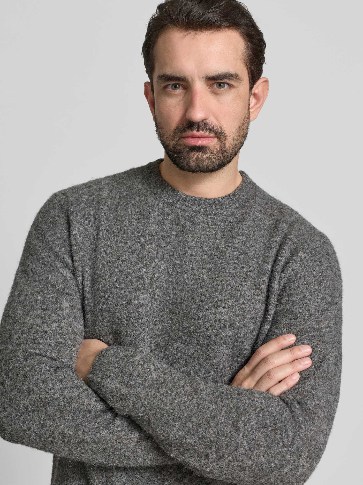 Jack & Jones Premium - Herren Pullover - Woll-Mix - Mittelgrau Melange - XL - Bild 3