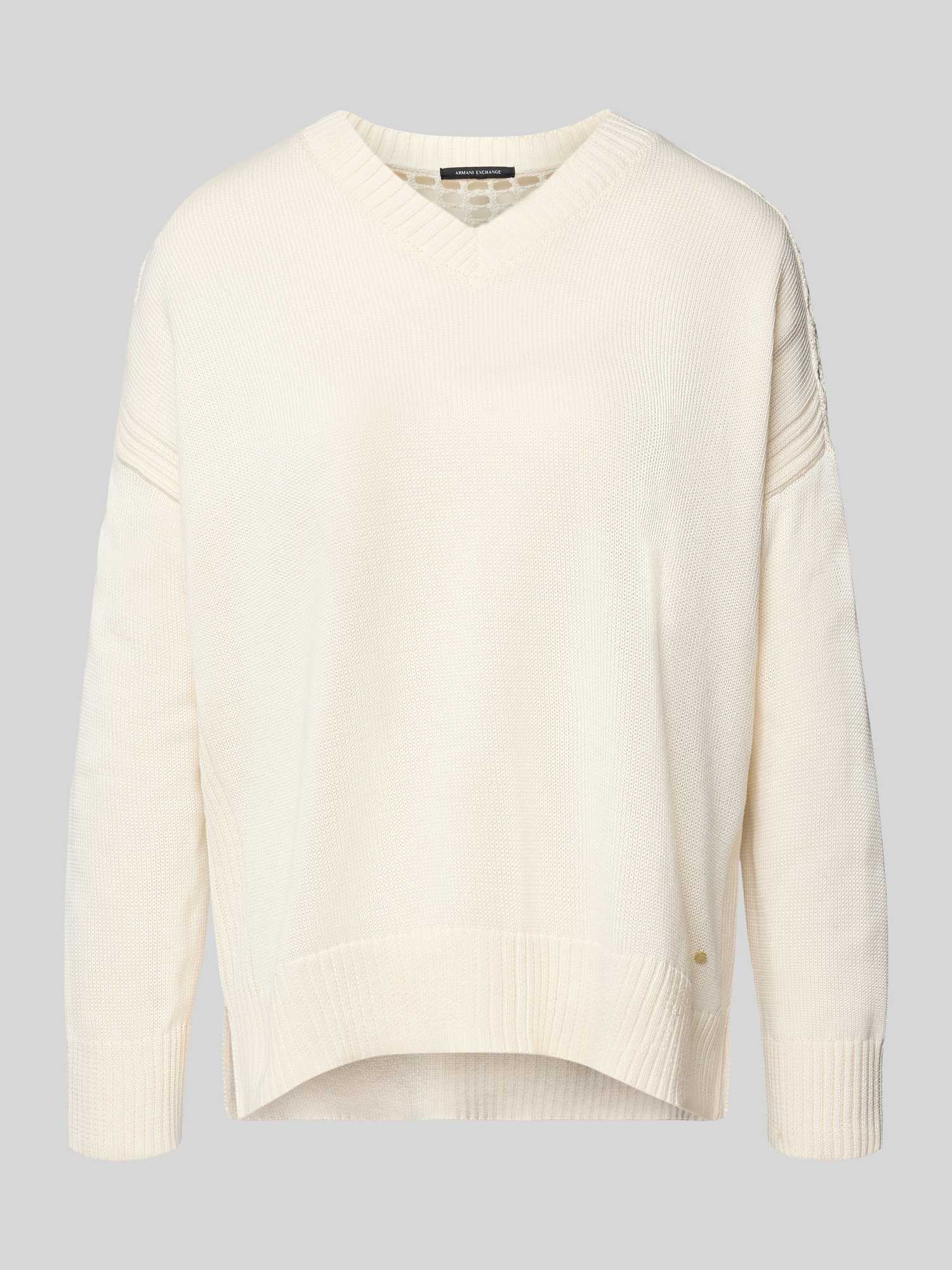 gebreide pullover met V-hals