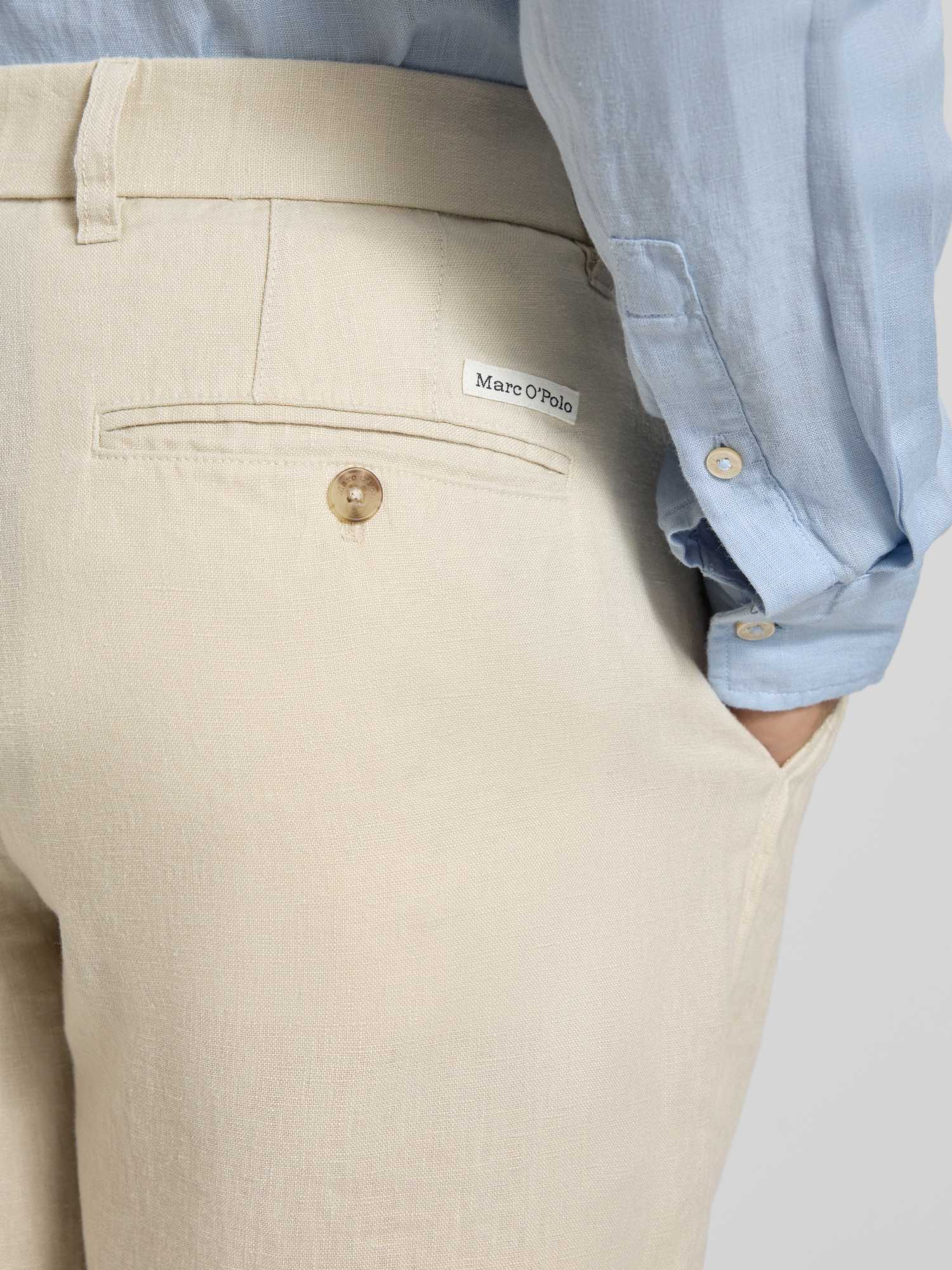 VAN GRAAF Marc O'polo Herren Kitt Leinenhose Leinen (100%) Beige, Größe 32-32 - Bild 8