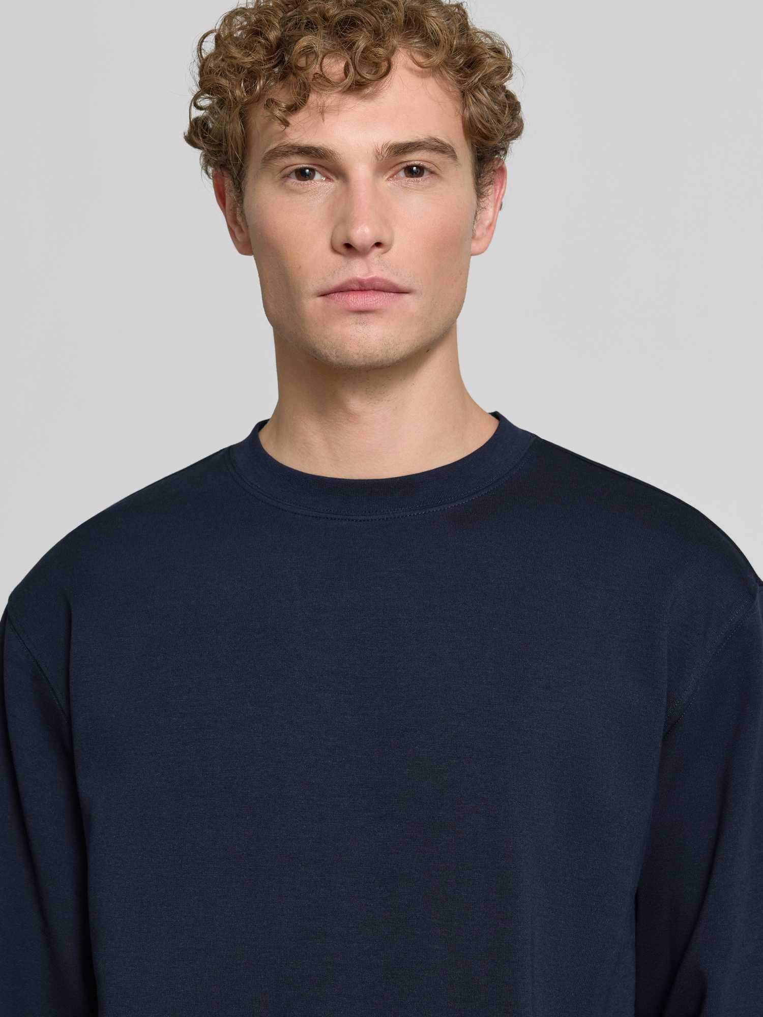 Selected Herren Sky Captain Sweatshirt "Slmtom Soft Crew Neck Sweat Noos" Baumwollmischung Regular Fit erhältlich in Größe L/M/S/XL/XXL von Baur - Bild 2