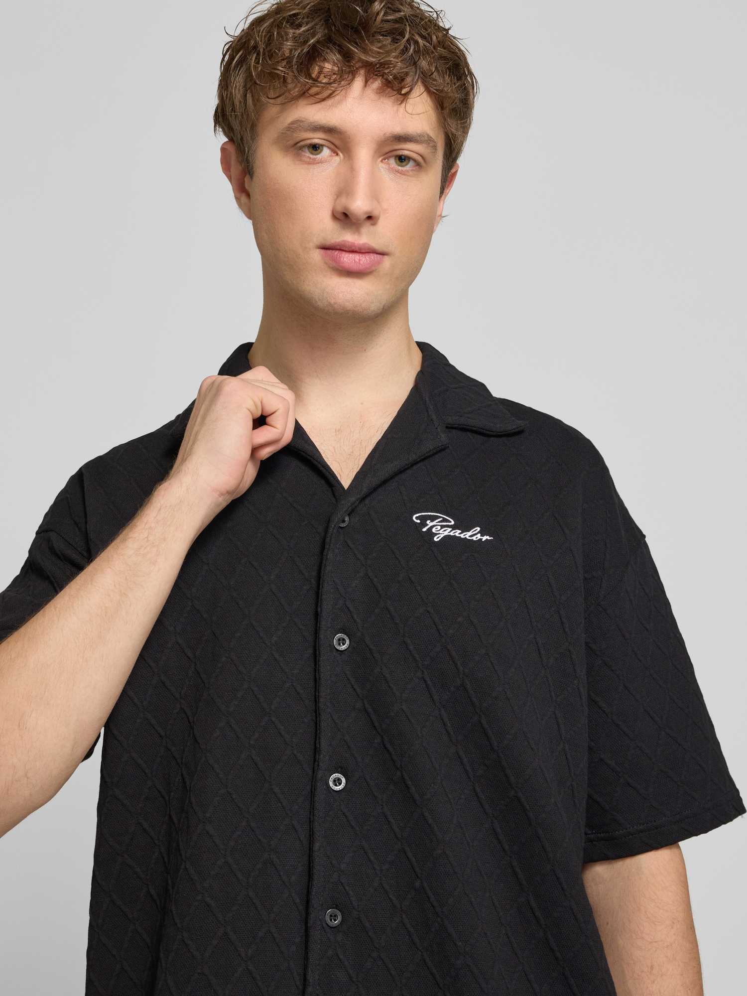 Pegador Herren Freizeithemd Regular Fit Gr. L Schwarz - Bild 2