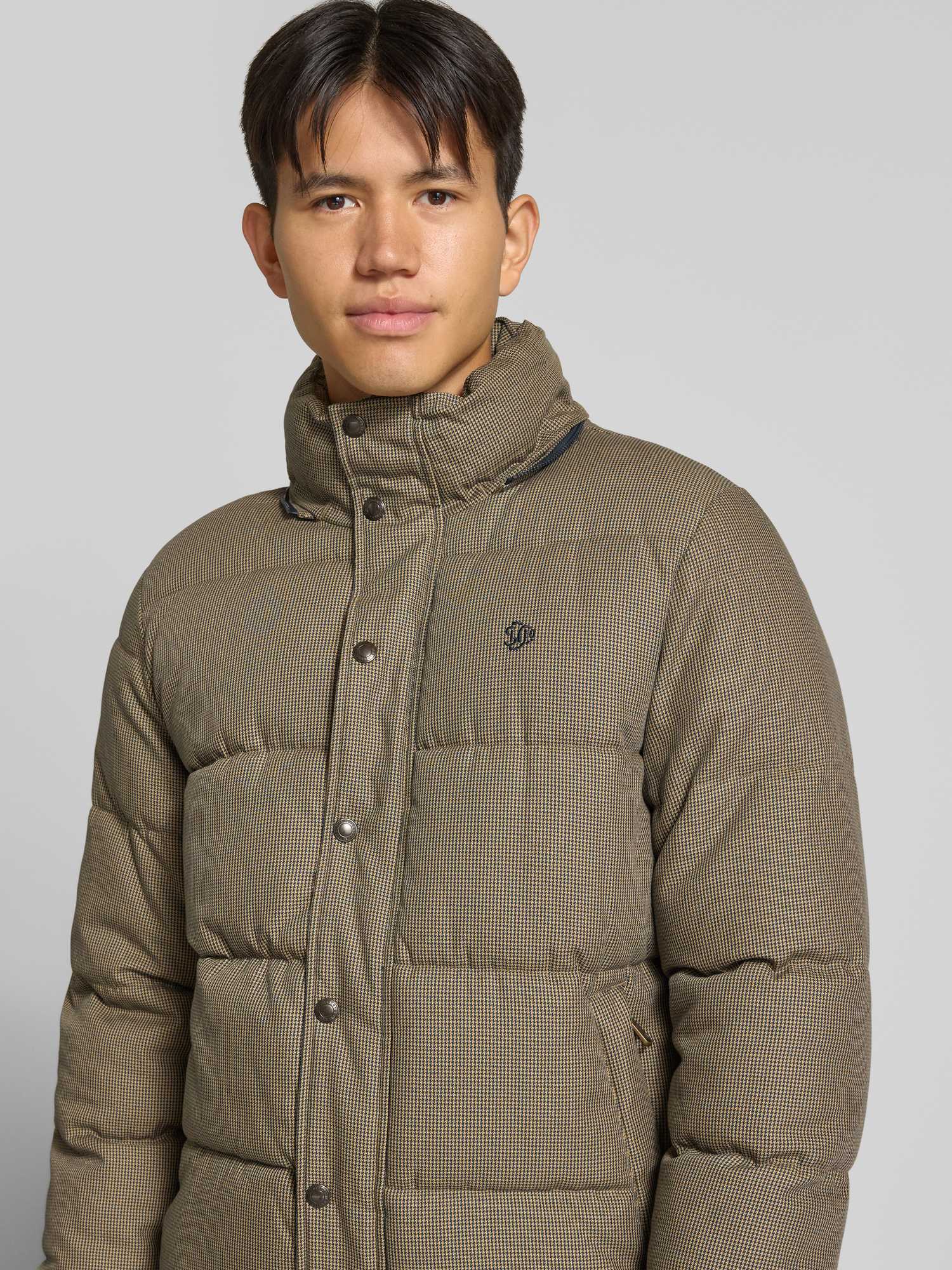 Super Dry Premium Hood Check Puffer Jkt, Brown Heritage Check - Bild 4