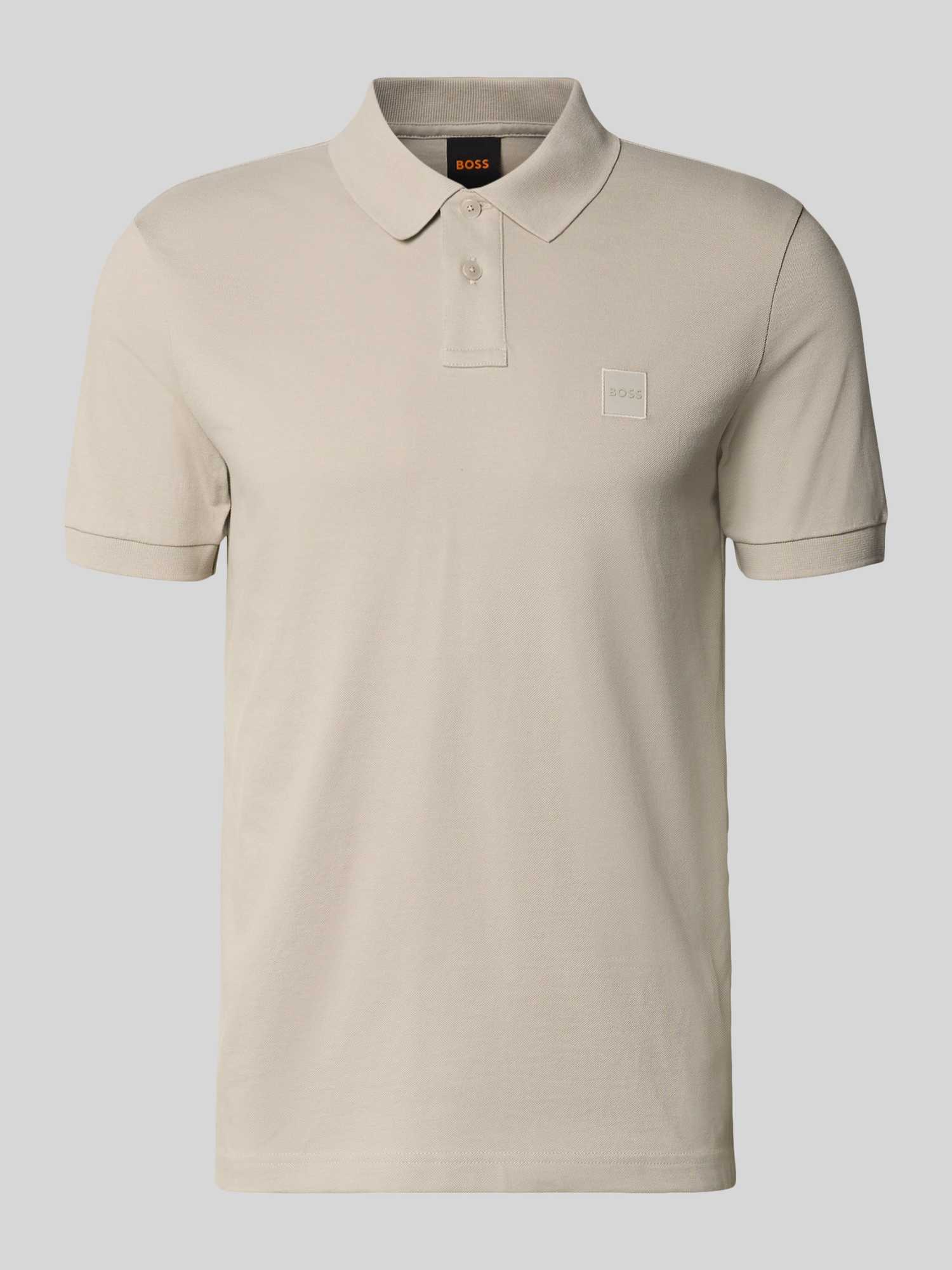 Slim fit poloshirt van katoenmix