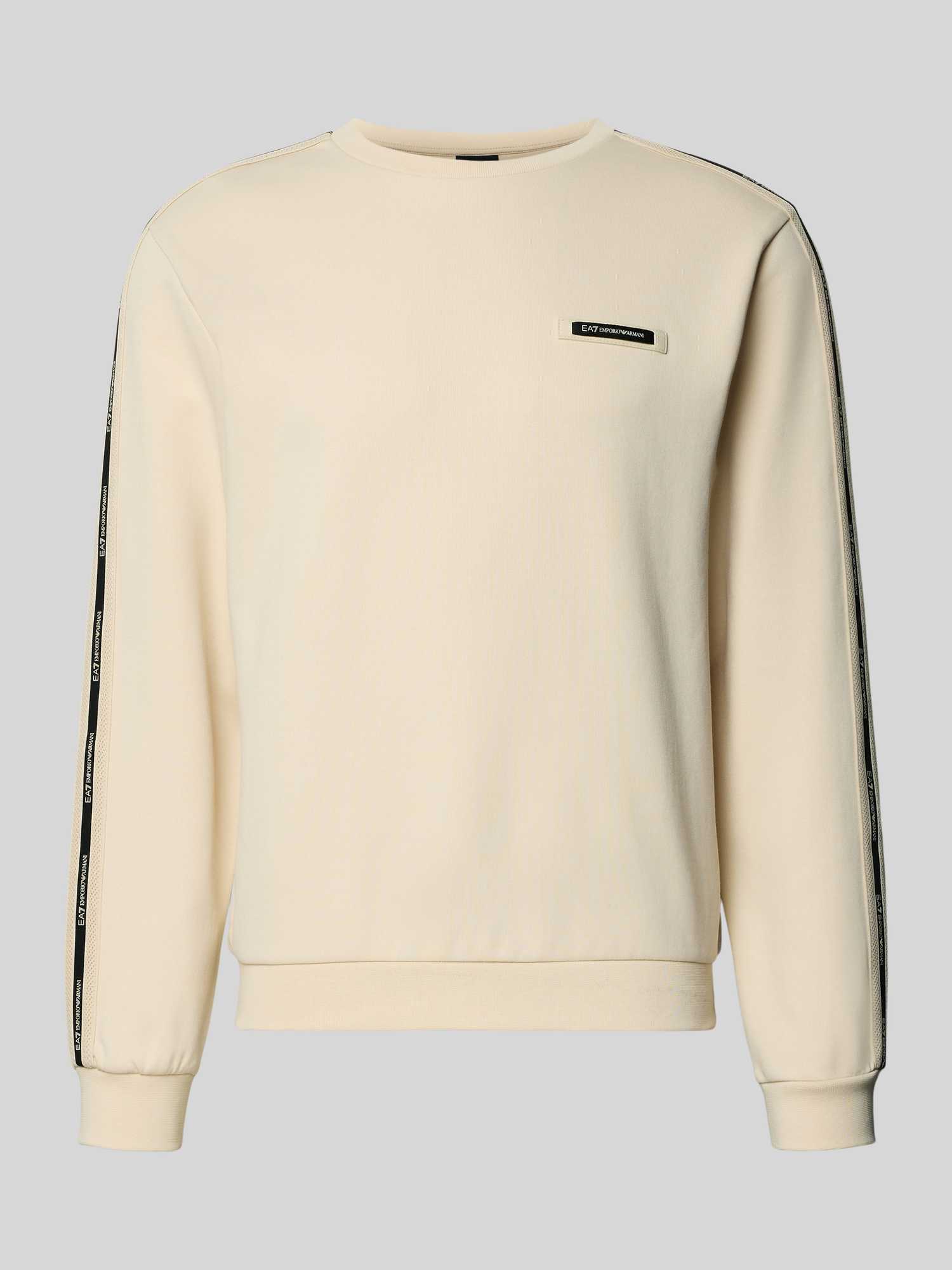sweatshirt met label-details en ronde hals