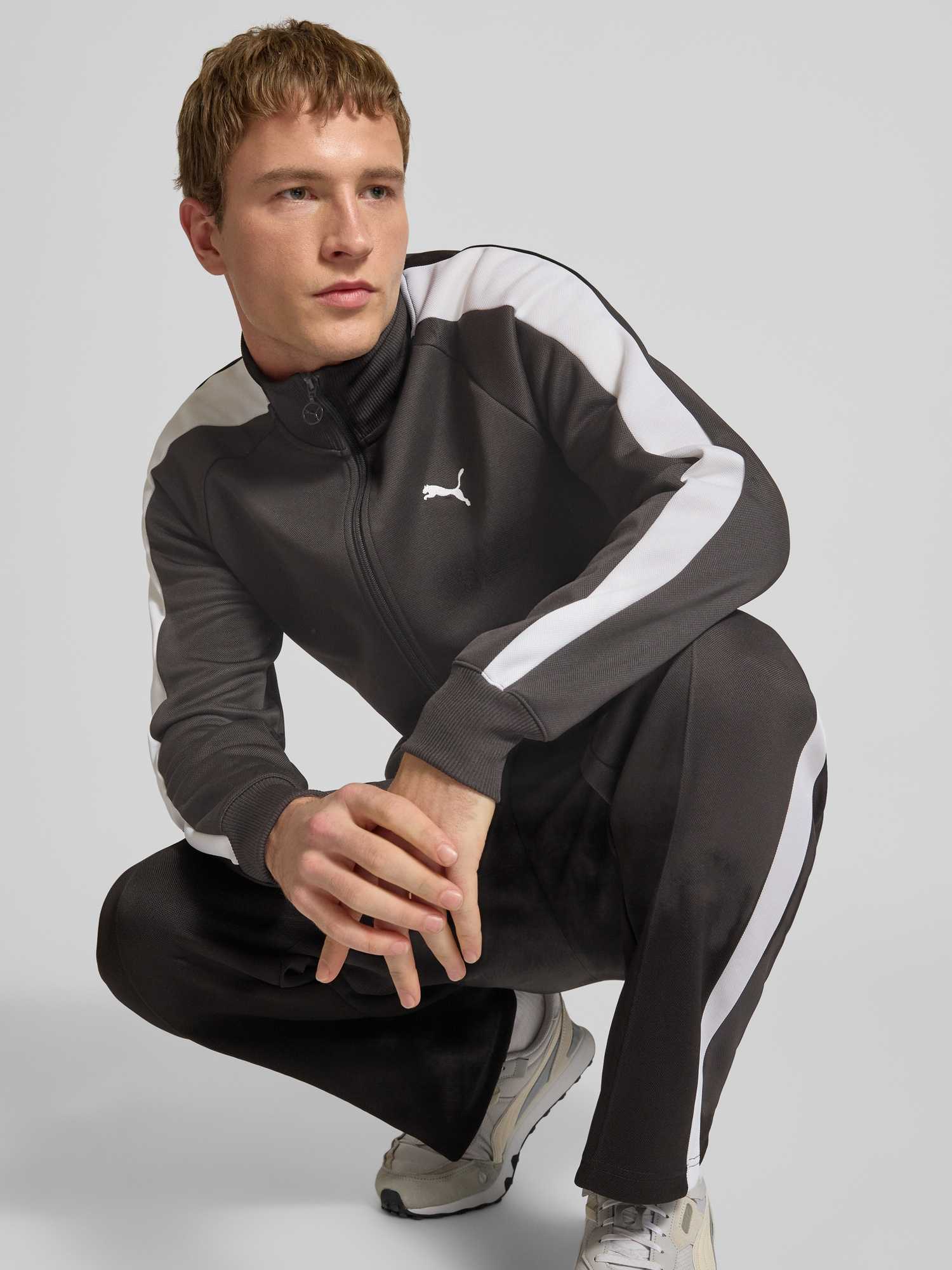 Puma Puma® T7 Sweatjacke "Always On Track" Stehkragen Zweiwege-Reißverschluss Für Herren Schwarz M - Image 5