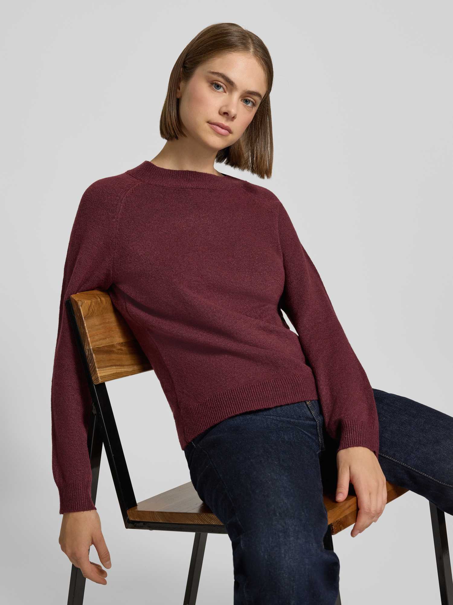 Only Damen Rouge Pullover Mit Rundhalsausschnitt Rica - Bild 4