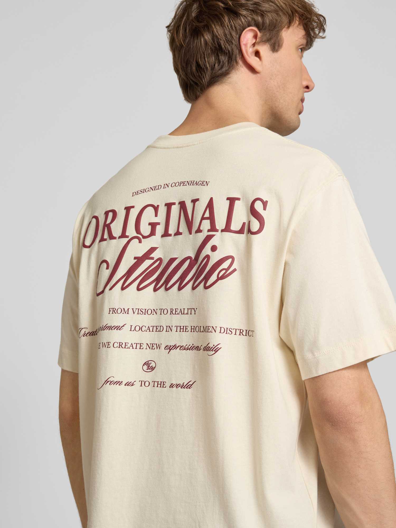 Jack&Jones Jornorrebro Typo Tee Ss Crew Neck N, Antique White/Ss 26 - Bild 2