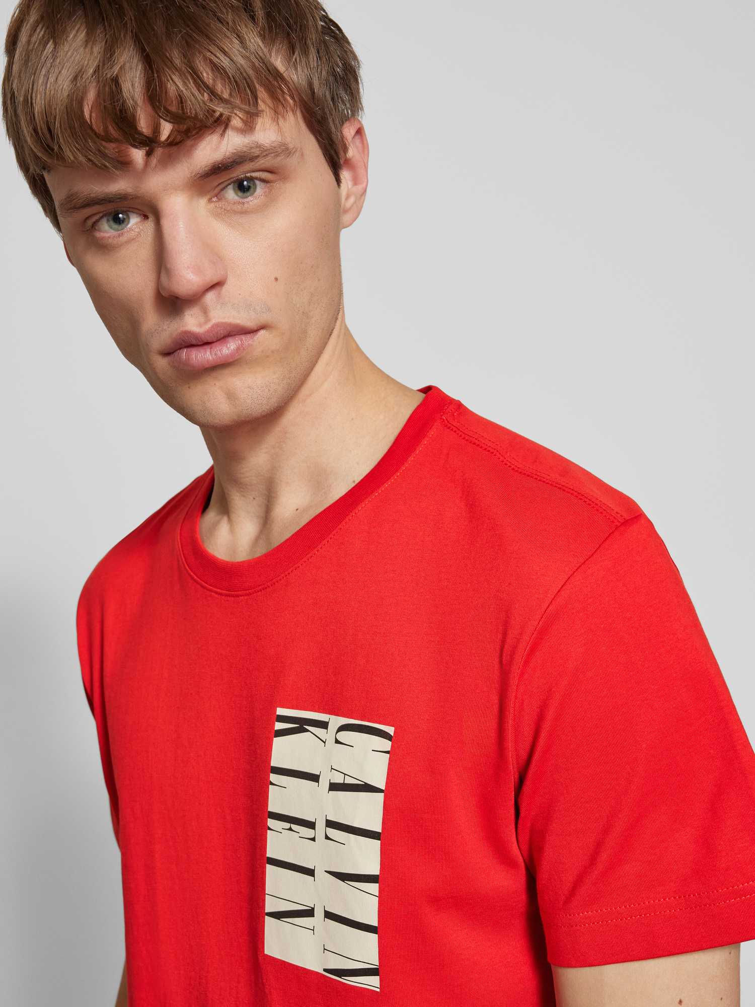 Calvin Klein Jeans - Herren - T-Shirt - Rot - Baumwolle - Bild 2