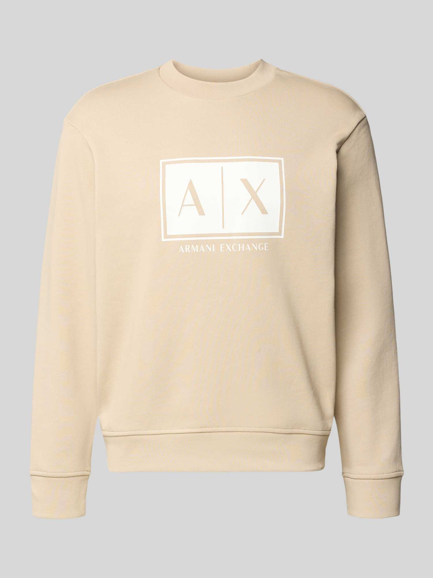 Sweatshirt met logoprint en ronde hals