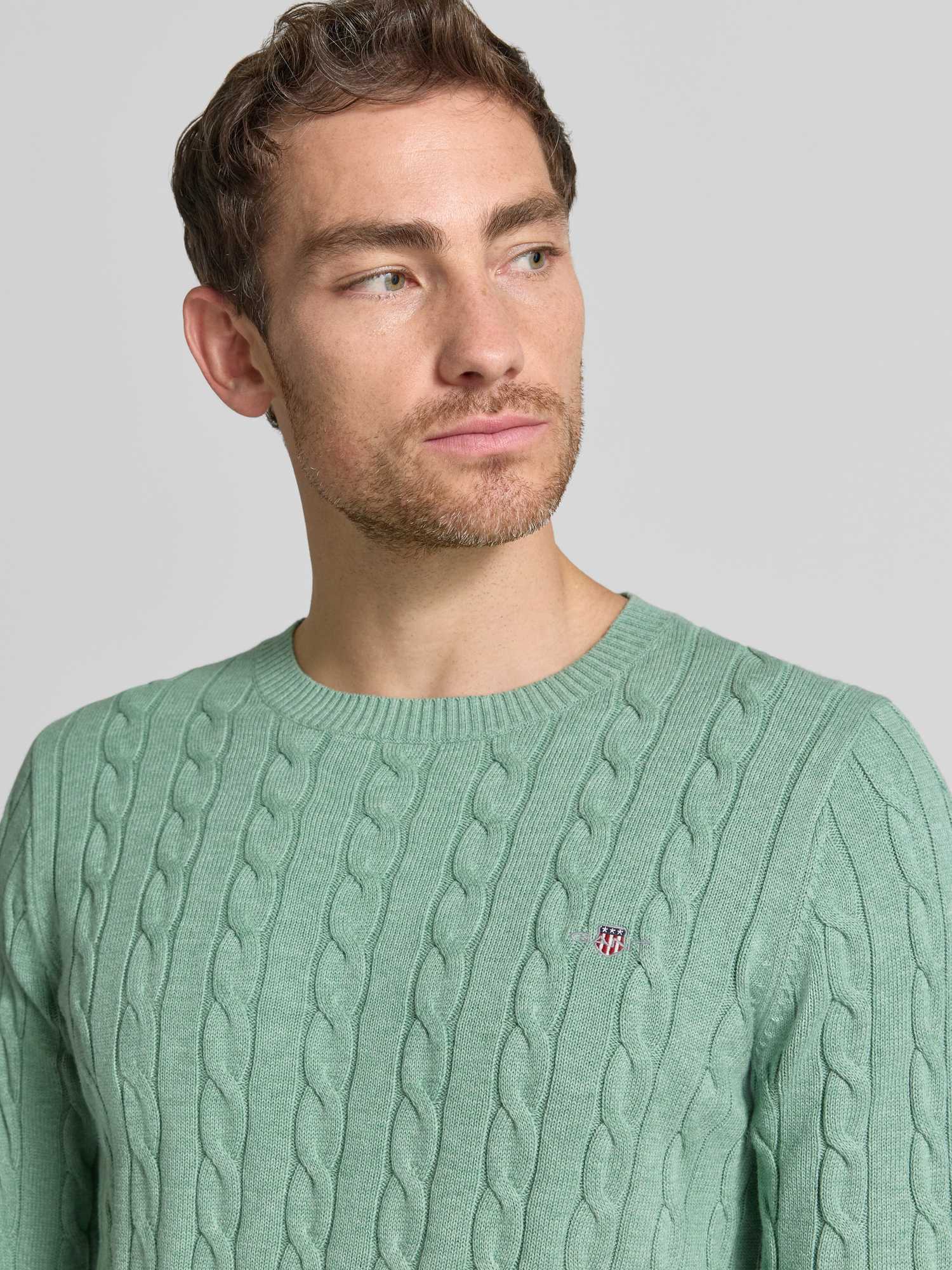 Gant Vert Gestrickter Pullover Mit Twists Classic - Bild 2