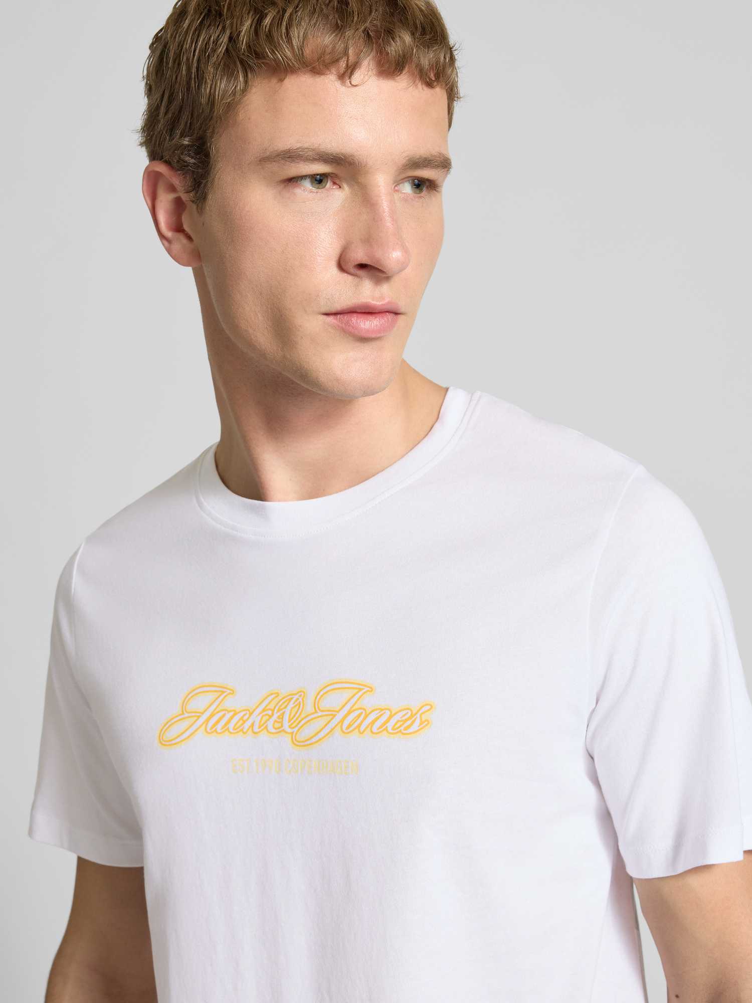 Jack & Jones Herren T-Shirt XXL Weiß Baumwolle - Bild 2