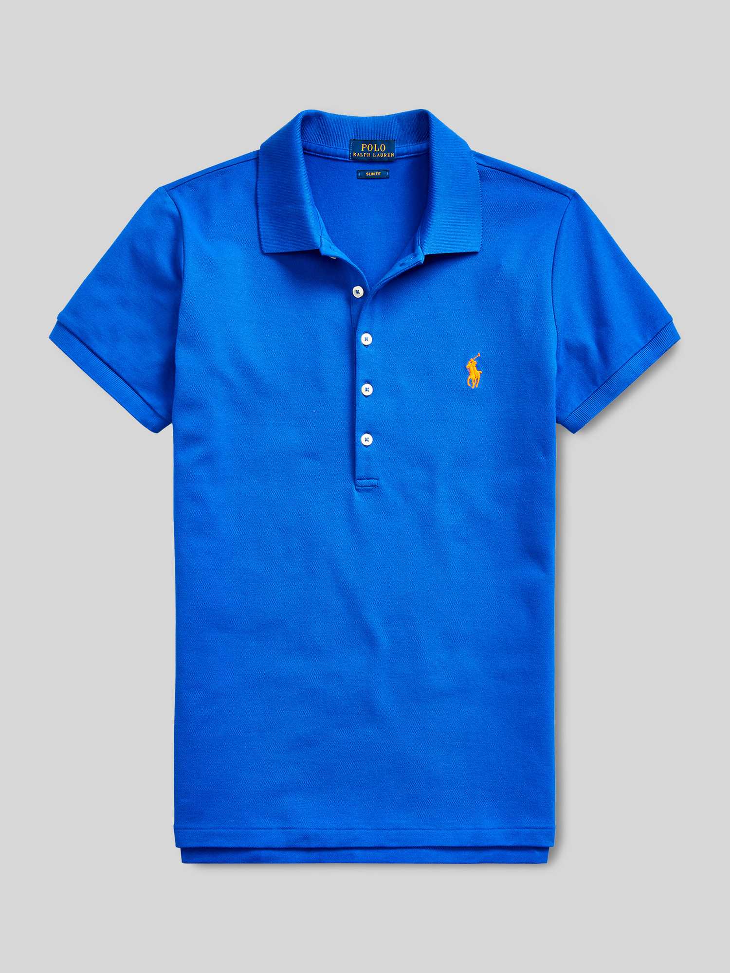 Slim fit Poloshirt van Katoenmix