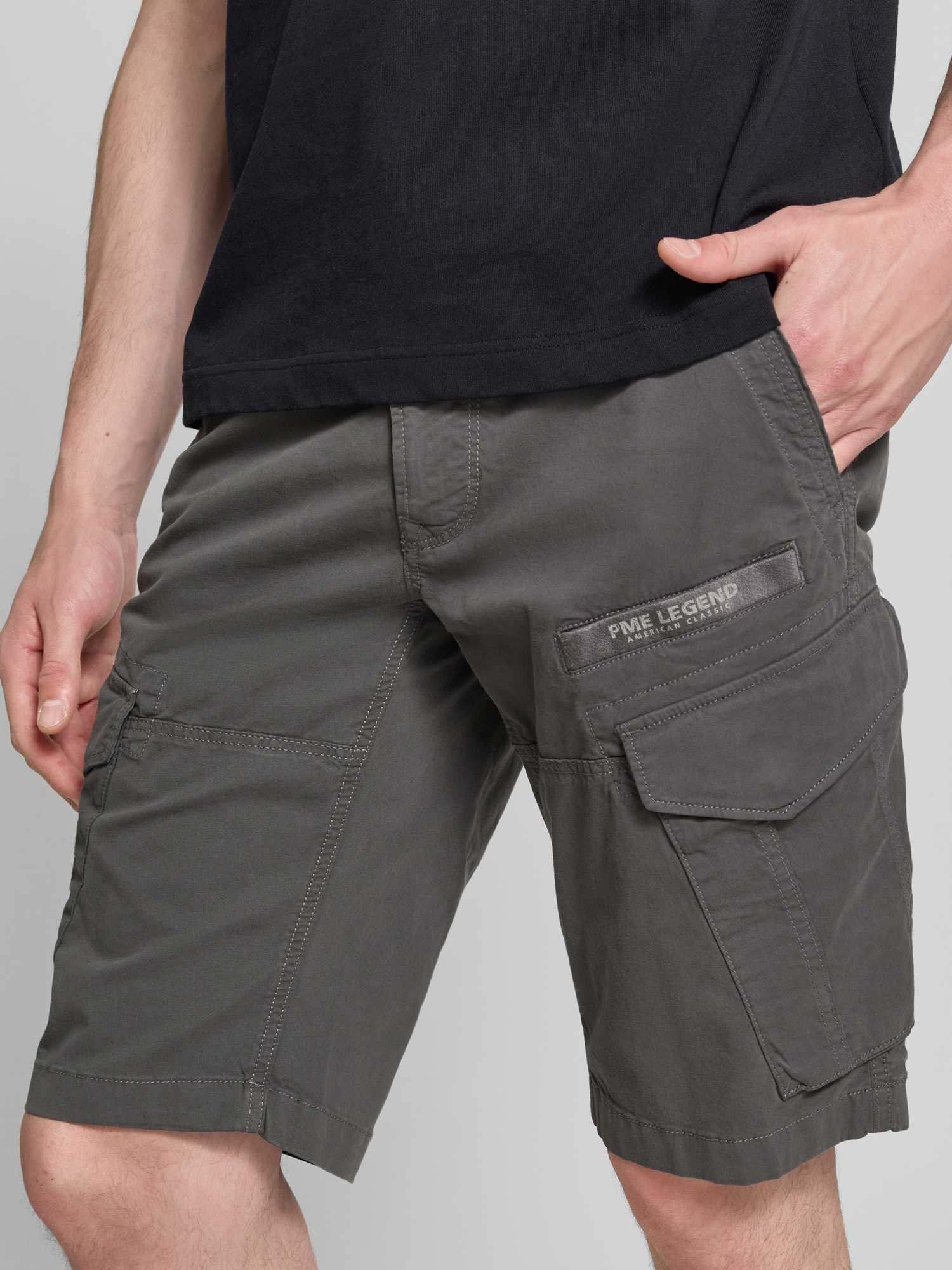 Hemden Pme Legend Herren Grau Tapered Fit Cargo Shorts Einfarbig - Bild 5