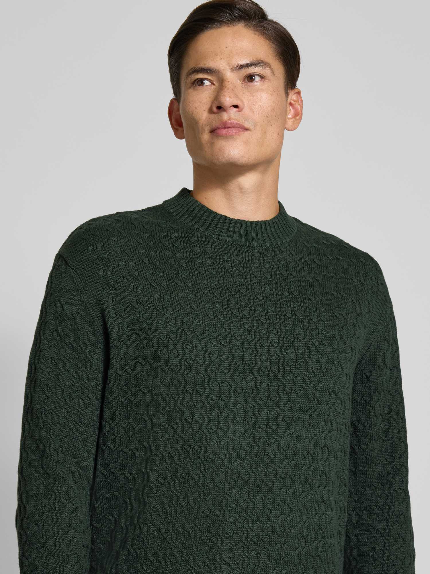Selected Homme Pullover Herren L Dunkelgrün Strickpullover - Bild 4