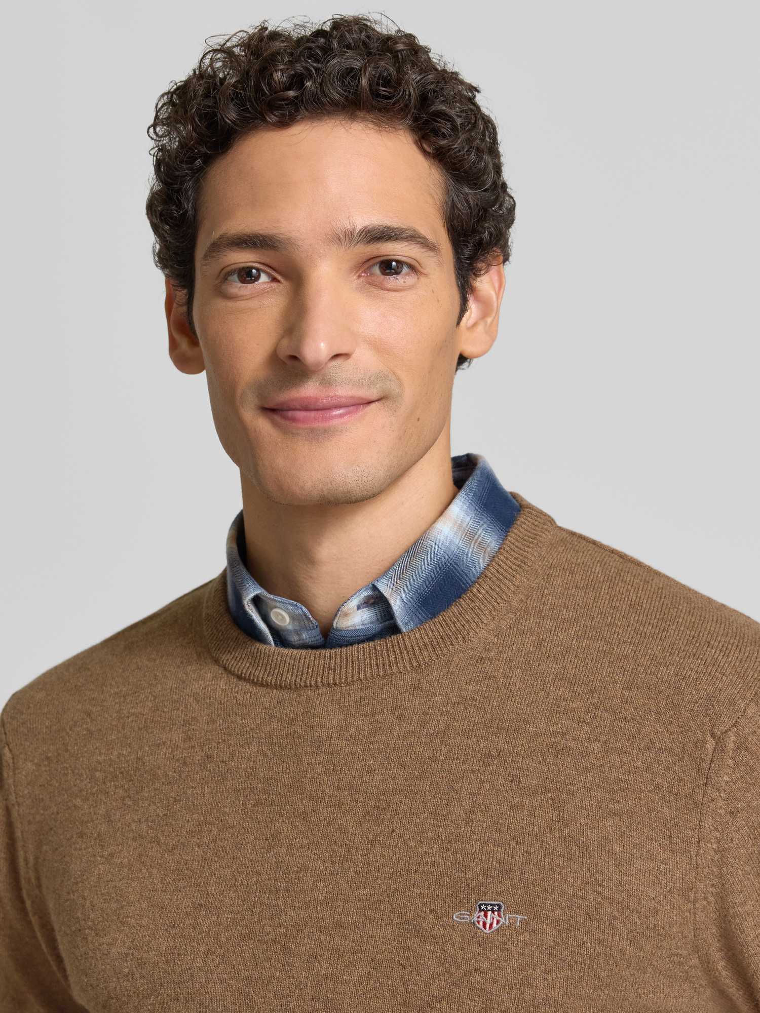Gant Beige Pullover Mit Rundhalsausschnitt Superfine - Bild 4