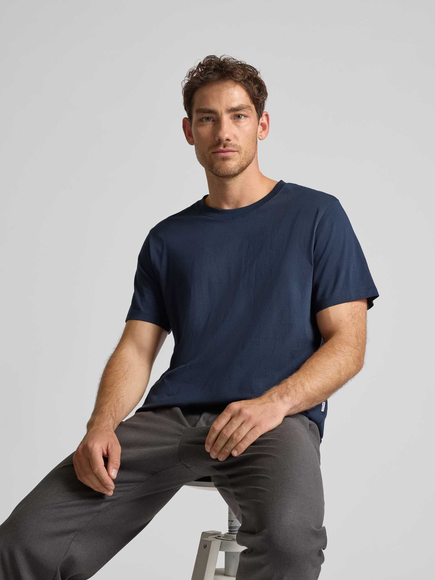 Selected Homme Herren Rundhals T-Shirt SLHASPEN - Regular Fit - Bild 4