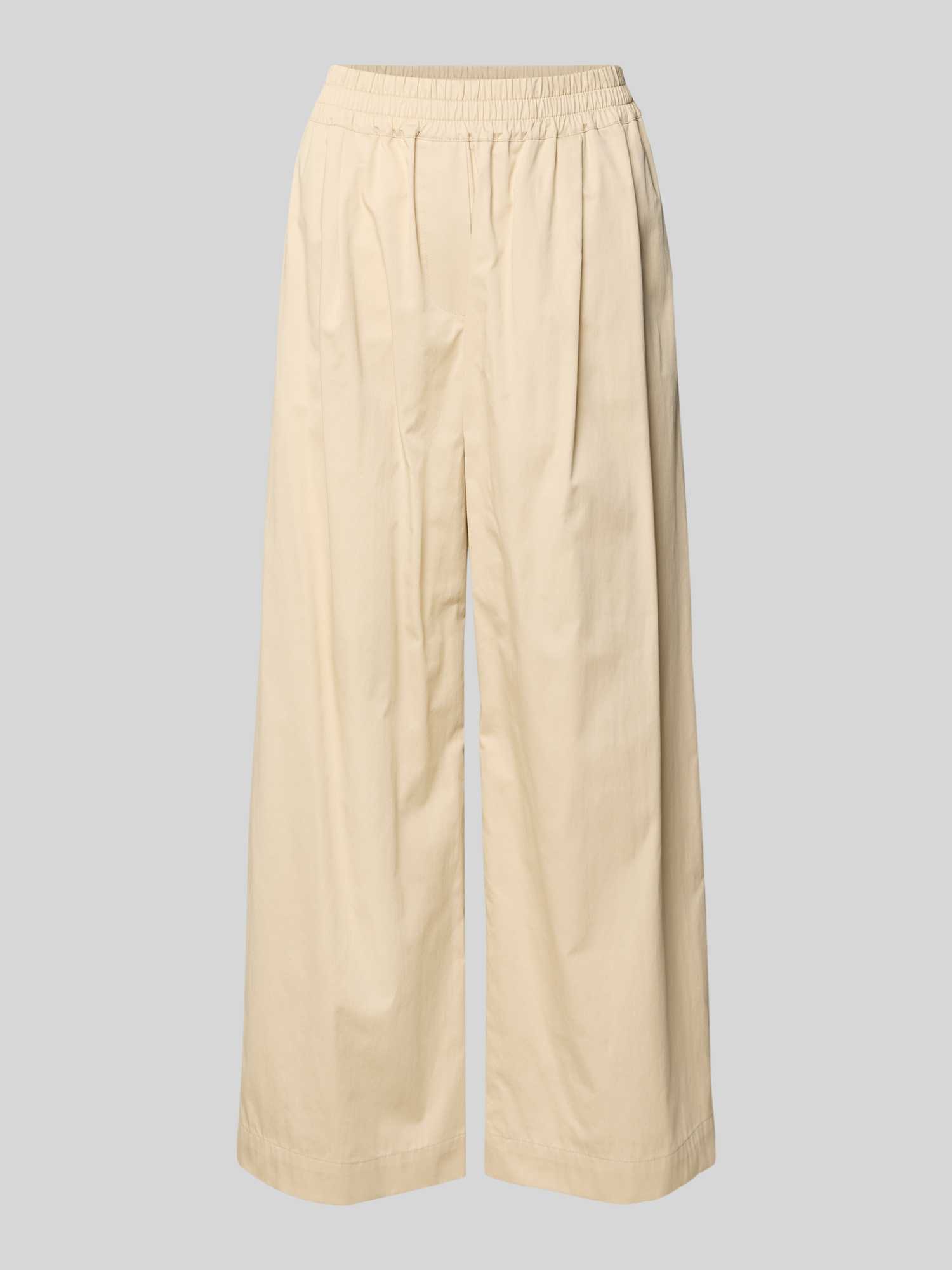 Weekend Max Mara Dames Wijde Broeken In Wit/Beige Maat 38 