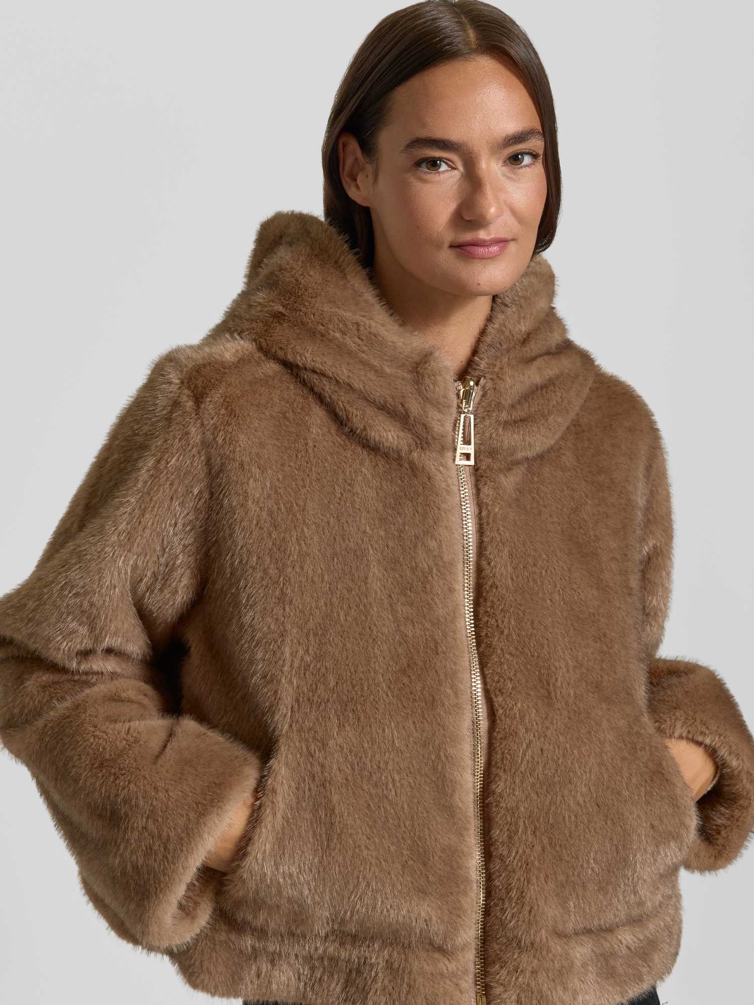 VAN GRAAF Liu Jo Collection Damen Taupe Wendejacke Braun, Mittel - Bild 3