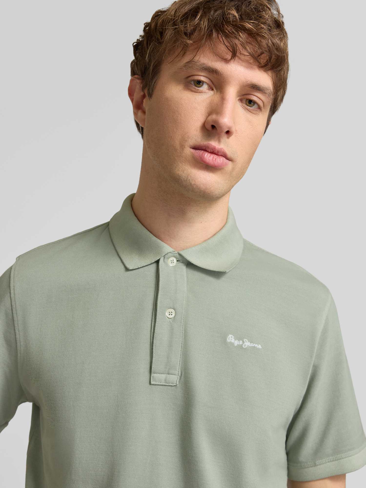 Pepe Jeans Herren Ton Für Pm5400087 Oscar Olivgrünes Poloshirt (M), Lässig, Baumwolle, Kurzarm - Bild 4