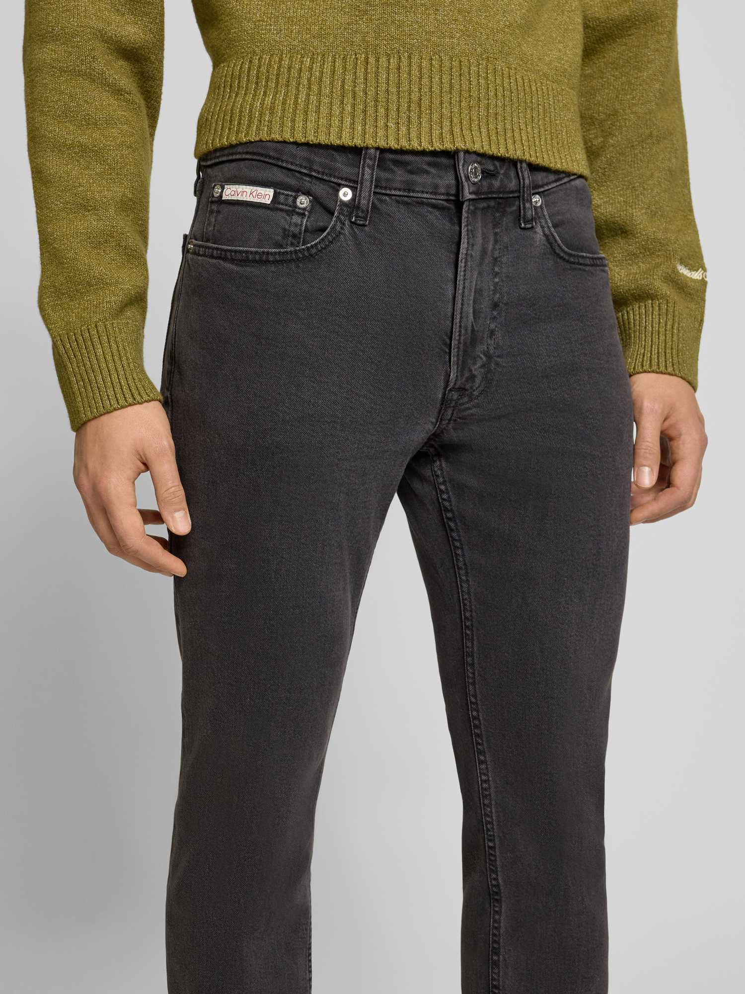 Calvin Klein Jeans - Jeans Mit Reißverschluss Und Knopfleiste Mit Taschen - Jeans - Herren - Schwarzk - W36 L32 - Bild 6