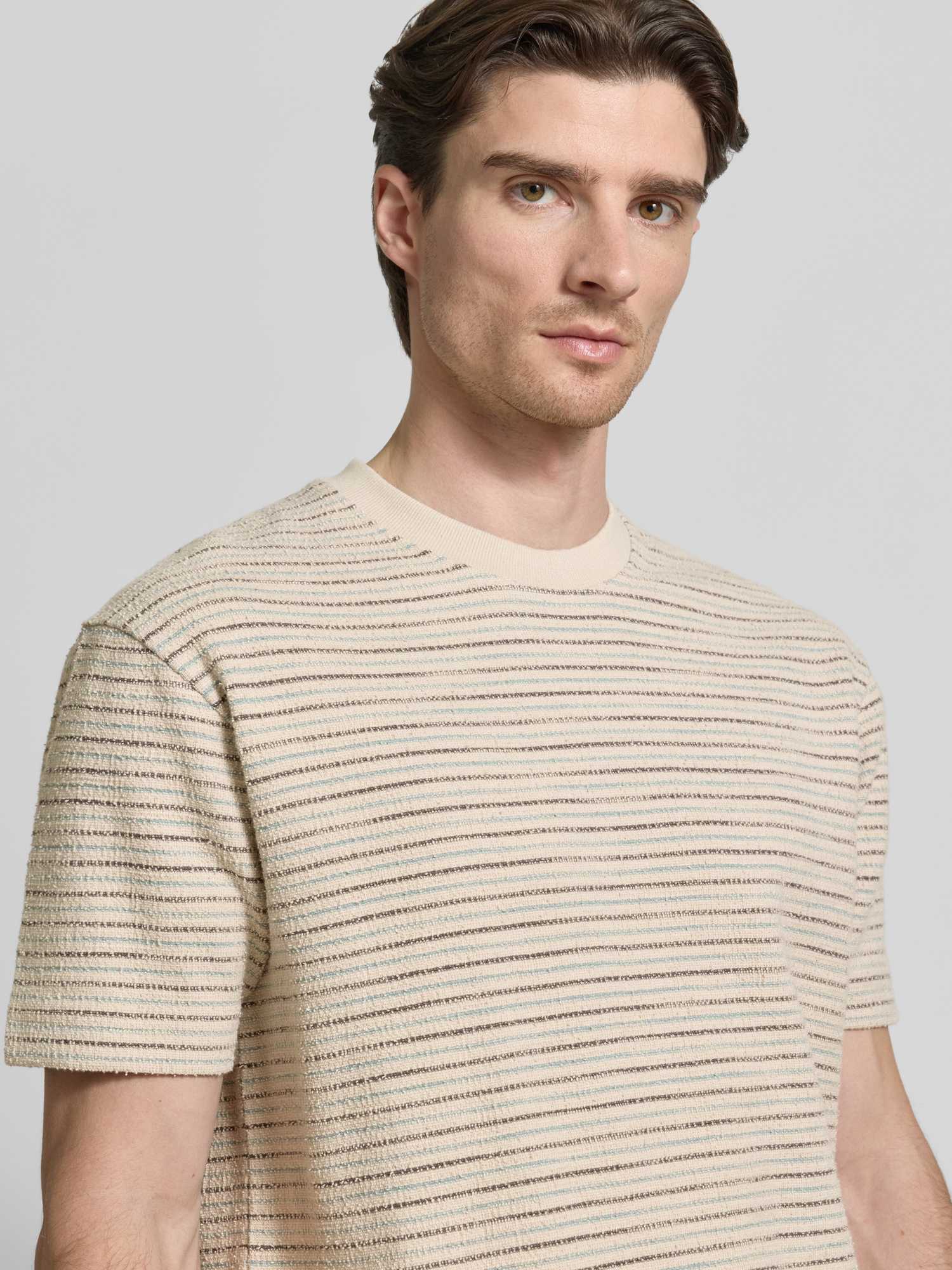 VAN GRAAF Marc O'polo Herren Beige T-Shirt Baumwolle Mehrfarbig, Groß - Bild 3