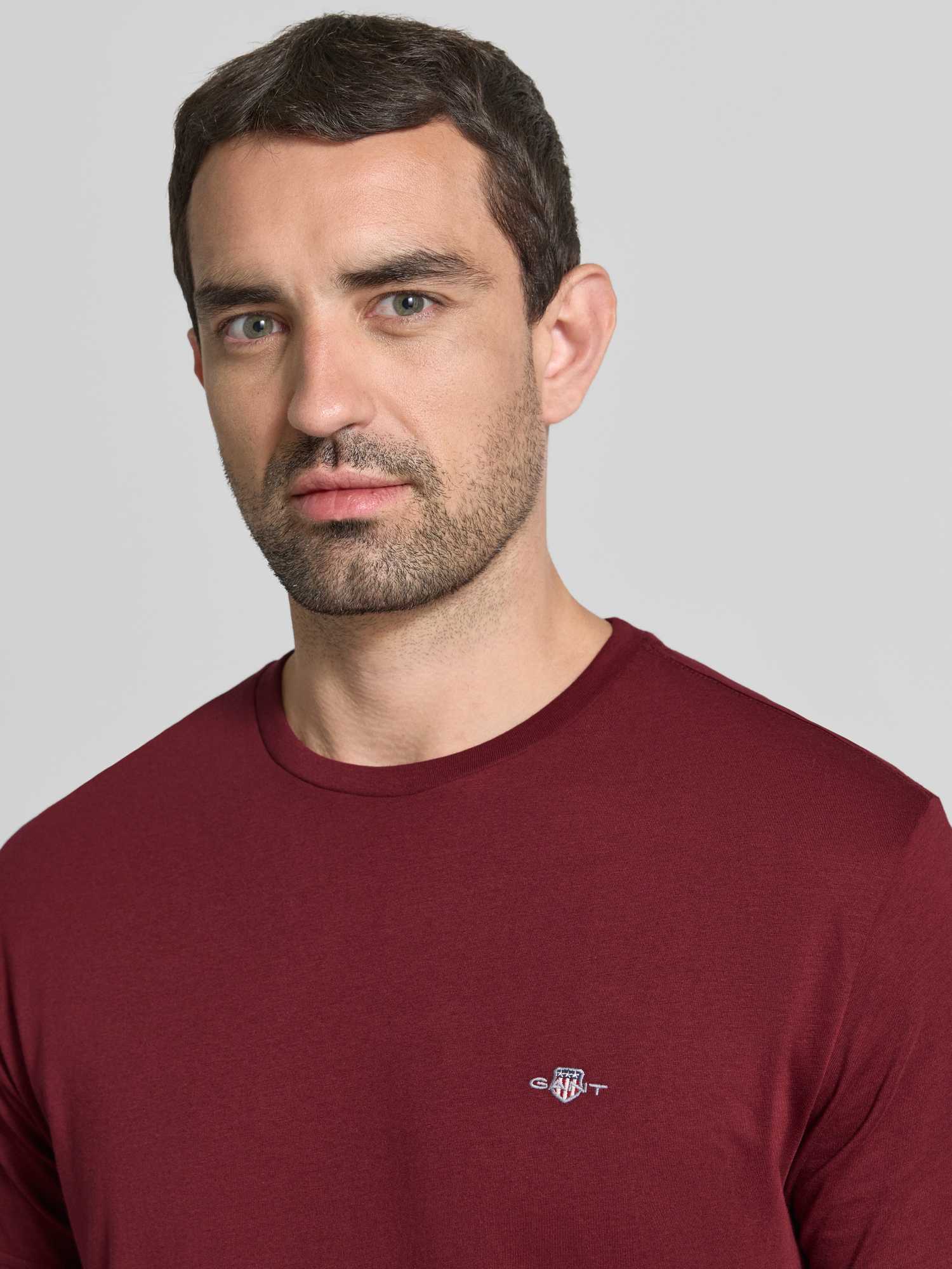 Gant Herren T-Shirts Bordeaux Gr. Übergröße X XXL - Bild 6