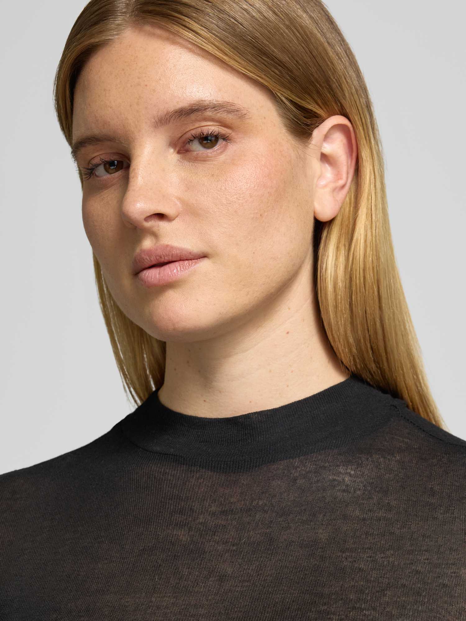 VAN GRAAF Opus Damen Schwarz Langarmshirt Mit Wollanteil Viskose Größe 38 - Bild 3