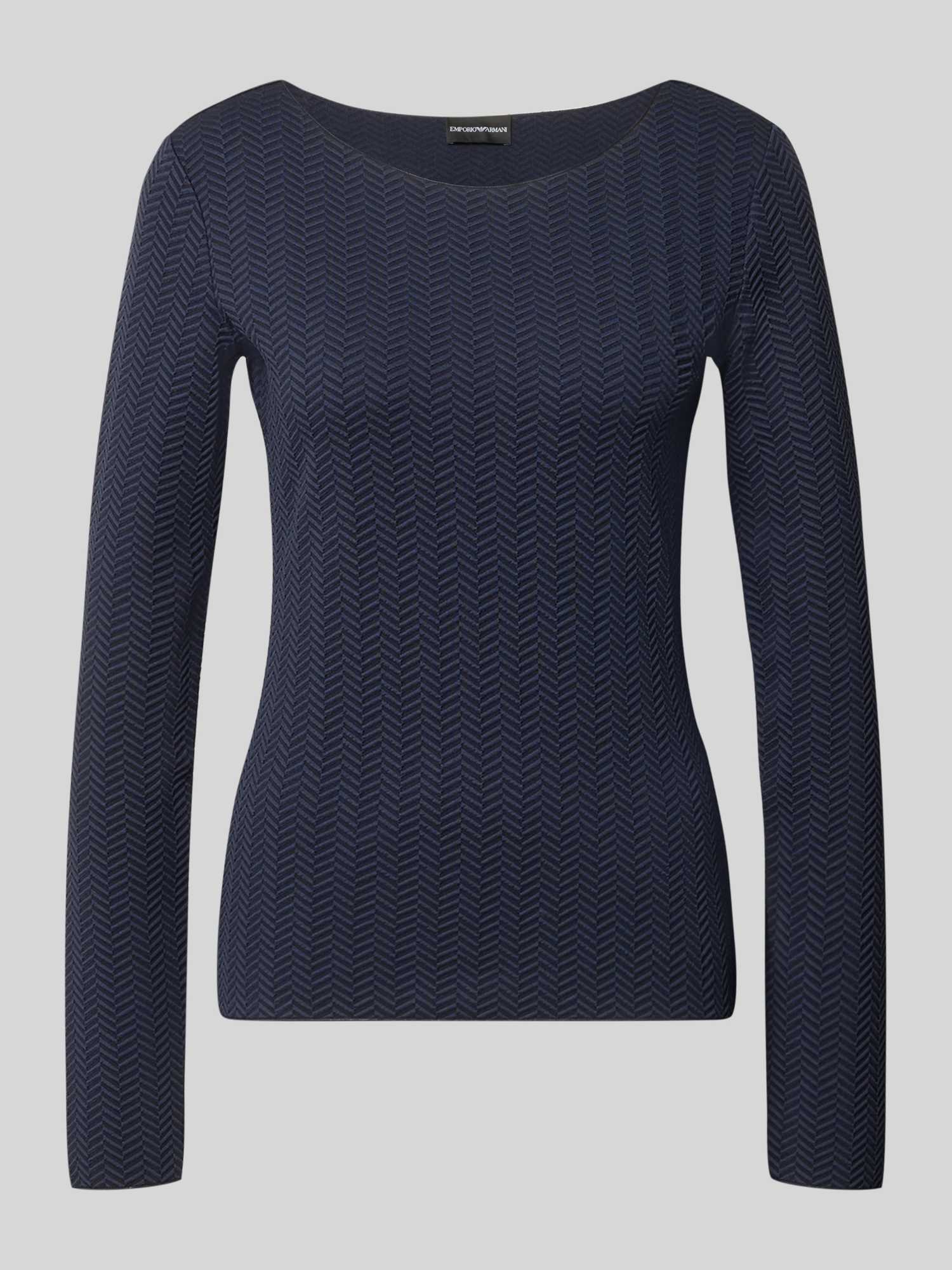 Emporio Armani Damen Armani Langarmshirts Blau Gr. Extra Groß