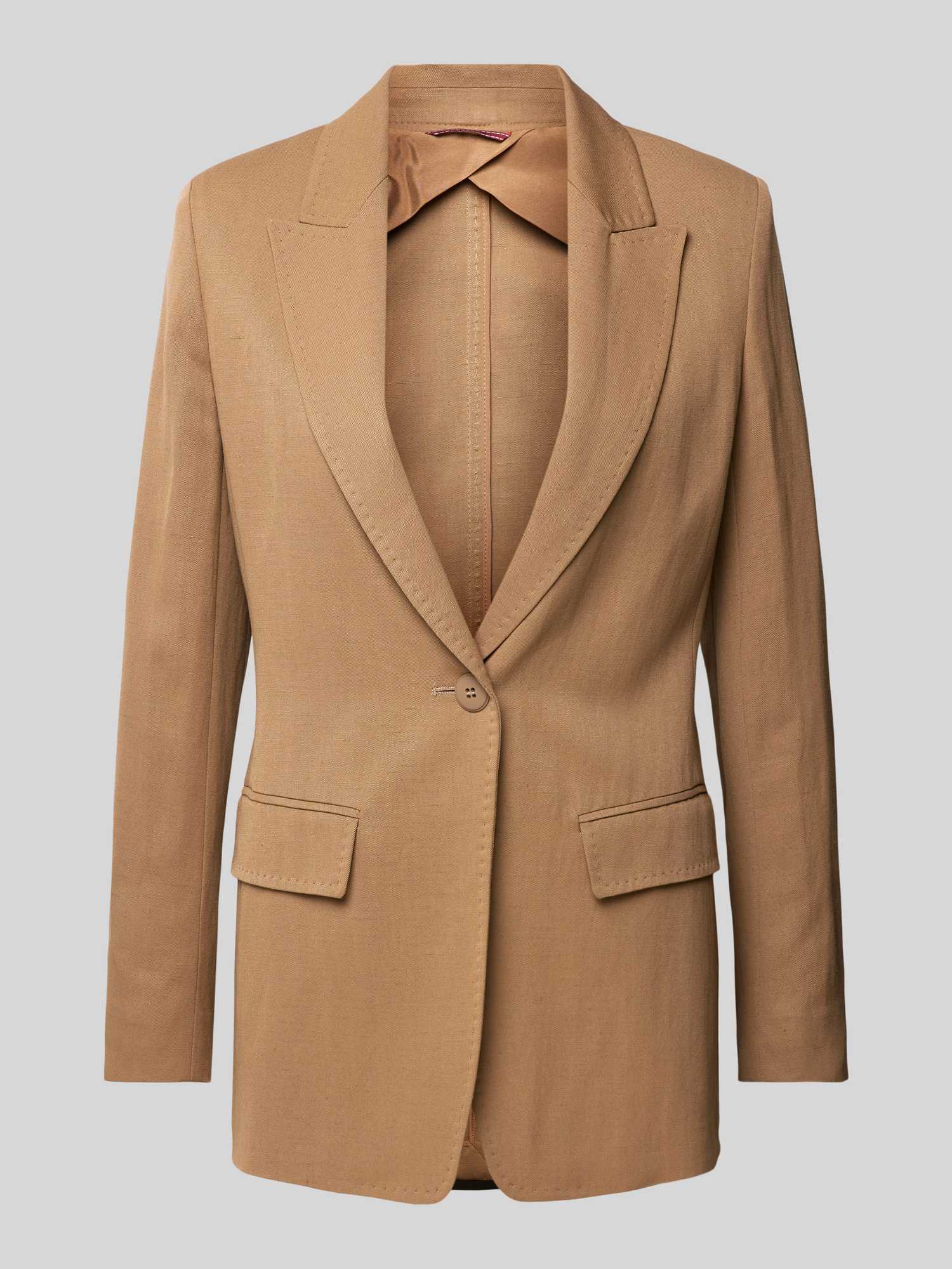 Max Mara Studio Max Mara Dames Lange Blazers In Bruin Maat 40 