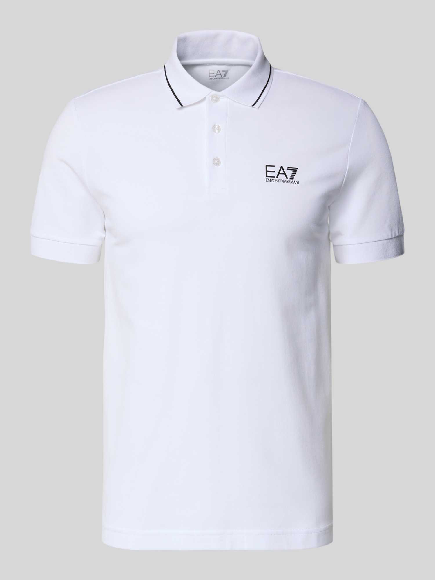 regular fit poloshirt met logo-print