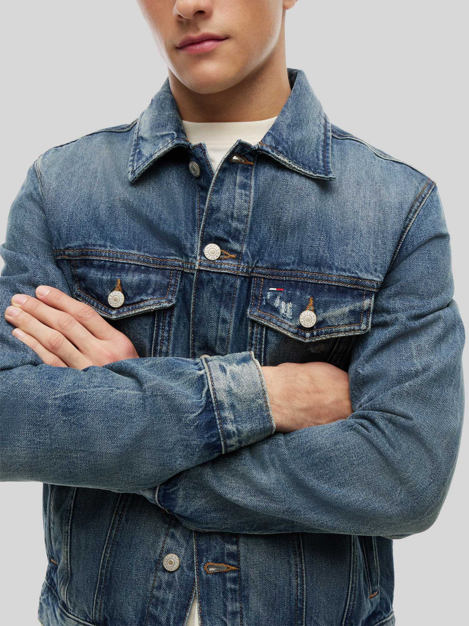 Tommy Jeans - Herren - Jeansjacke - Regular Fit - Dunkelblau - M - Bild 3