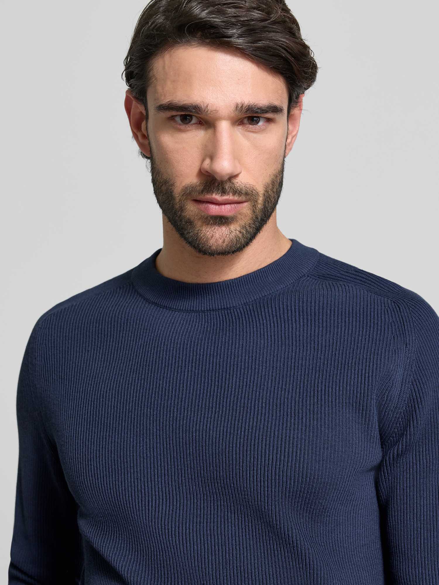 Casual Friday Herren Navy Blazer Strickfleece-Pullover "Strickpullover Cfnordin" erhältlich in Größe L/M/XL/XXL von Baur - Bild 4