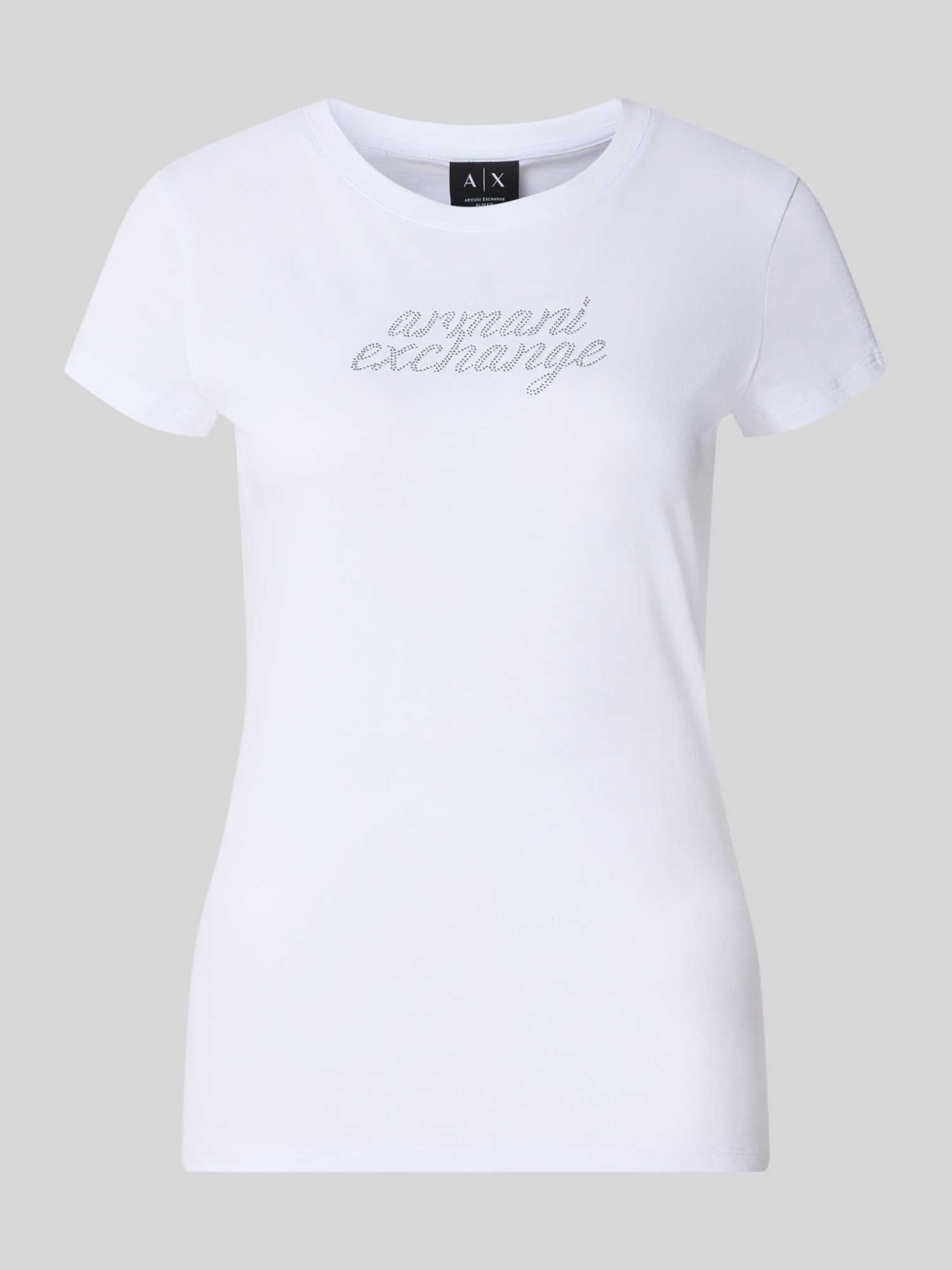 Armani Exchange Dames T-Shirts In Wit/Beige Maat Small