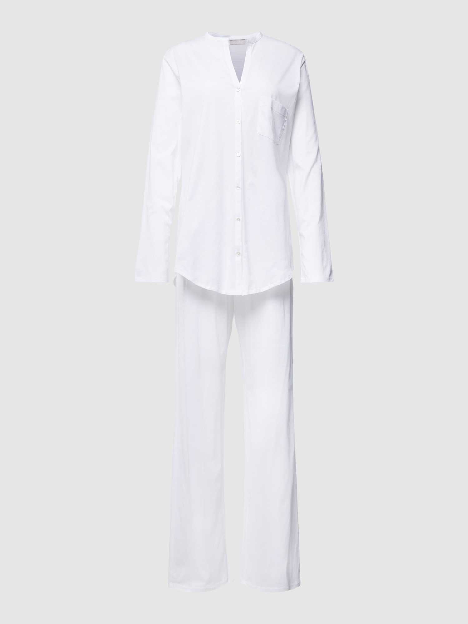 Hanro Dames Pyjama's In Wit/Beige Maat Xs 