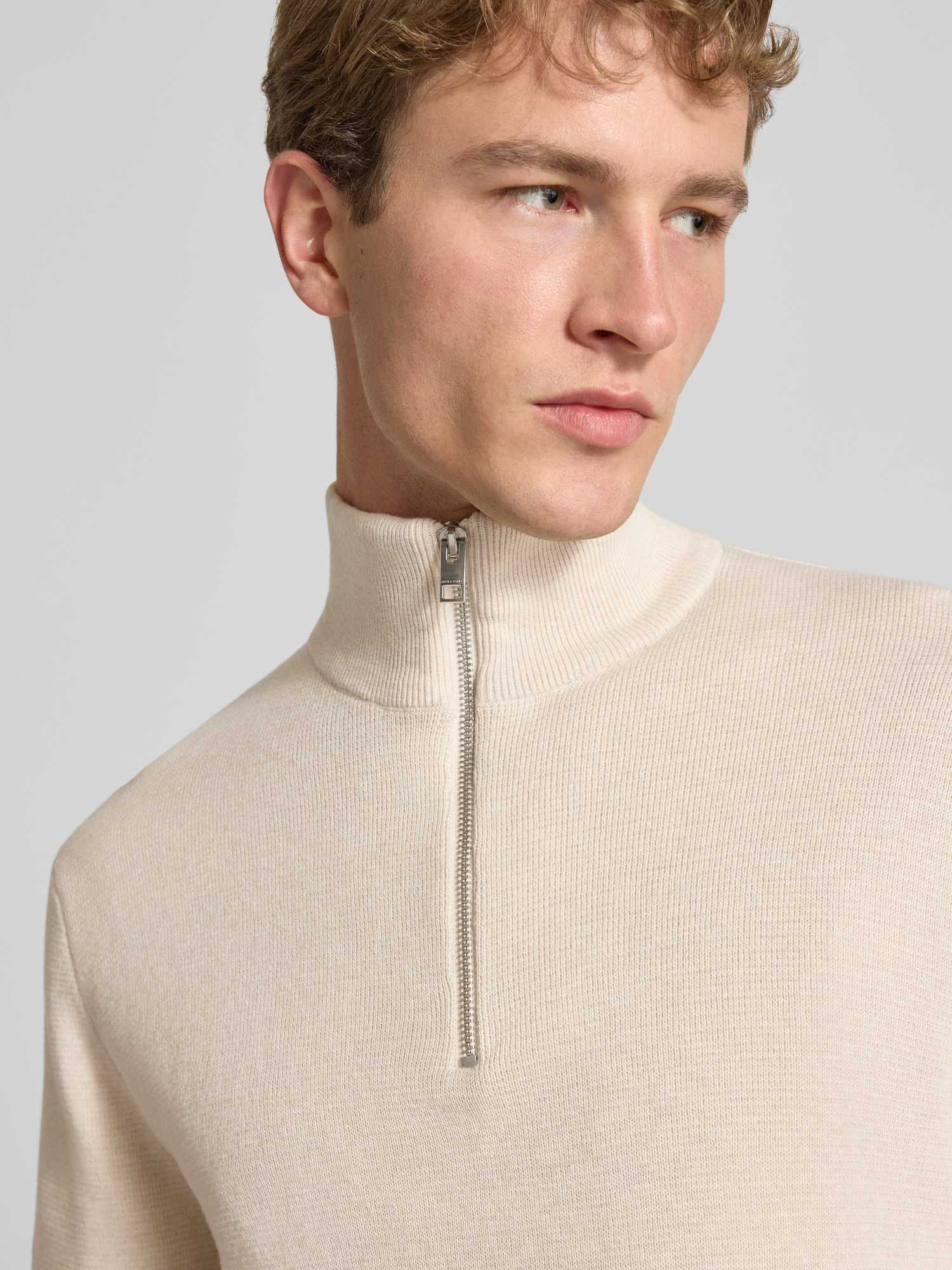 Jack & Jones Premium Herren Troyer Beige Gr. Extra Groß - Bild 7