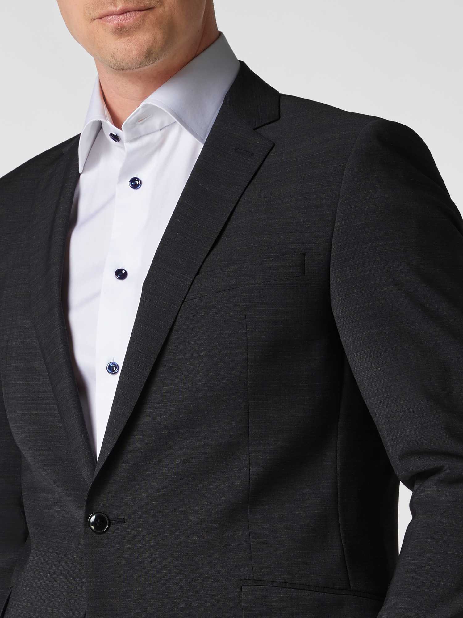 Strellson Herren Sakko Wolle Slim Fit Anthrazit Größe 52 - Bild 2