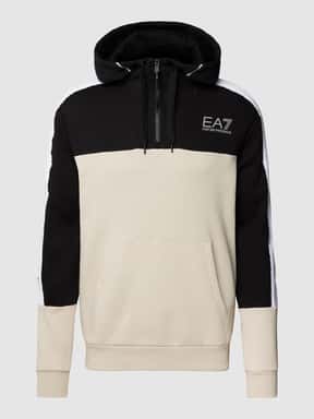 EA7 Emporio Armani Hoodie mit Logo-Print (schwarz) online kaufen