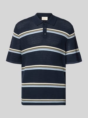 Regular Fit Poloshirt mit Streifenmuster Modell 'MAINE' Shop The Look MANNEQUINE