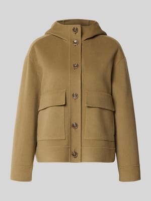 Kurtka z mieszanki żywej wełny z kieszeniami z patką Shop The Look MANNEQUINE