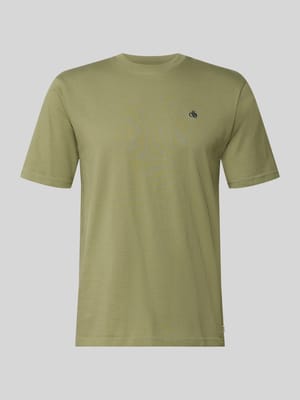 T-shirt met Labelstitching en Ronde hals Shop The Look MANNEQUINE
