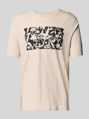 T-Shirt mit Label-Print Modell 'JEFF' Shop The Look MANNEQUINE