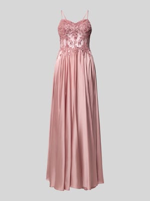 Abendkleid mit Zierstein- und Paillettenbesatz Shop The Look MANNEQUINE