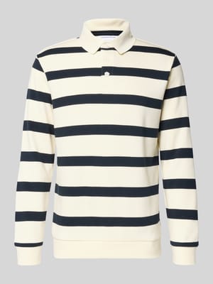Relaxed Fit Poloshirt mit Streifenmuster Shop The Look MANNEQUINE