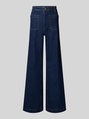 Wide leg jeans met opgestikte steekzakken Shop The Look MANNEQUINE